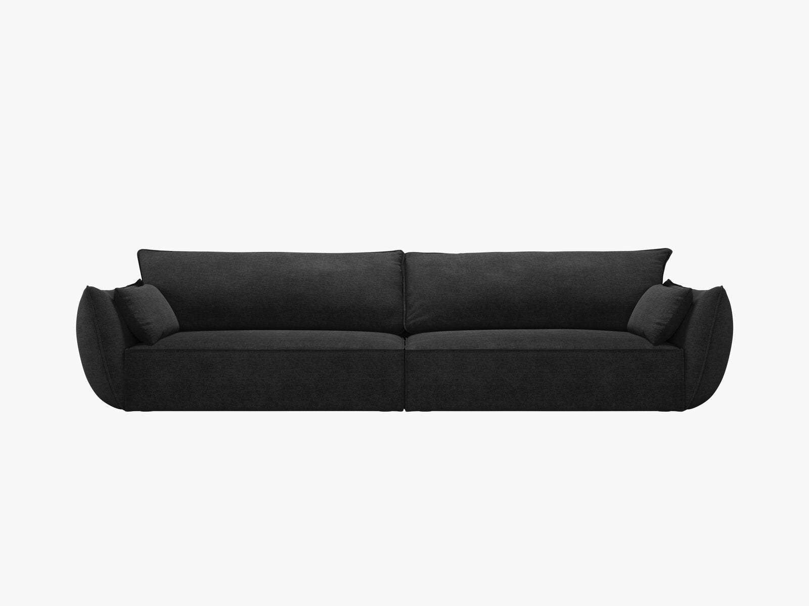 Micadoni 4-Sitzer Sofa Kaelle Chenille Over The Horizon Schwarz