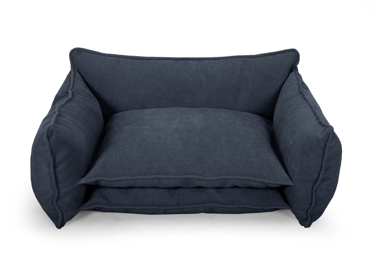Bobochic Pluto Hundekorb Strukturstoff Dunkelblau, Größe M (65 cm)