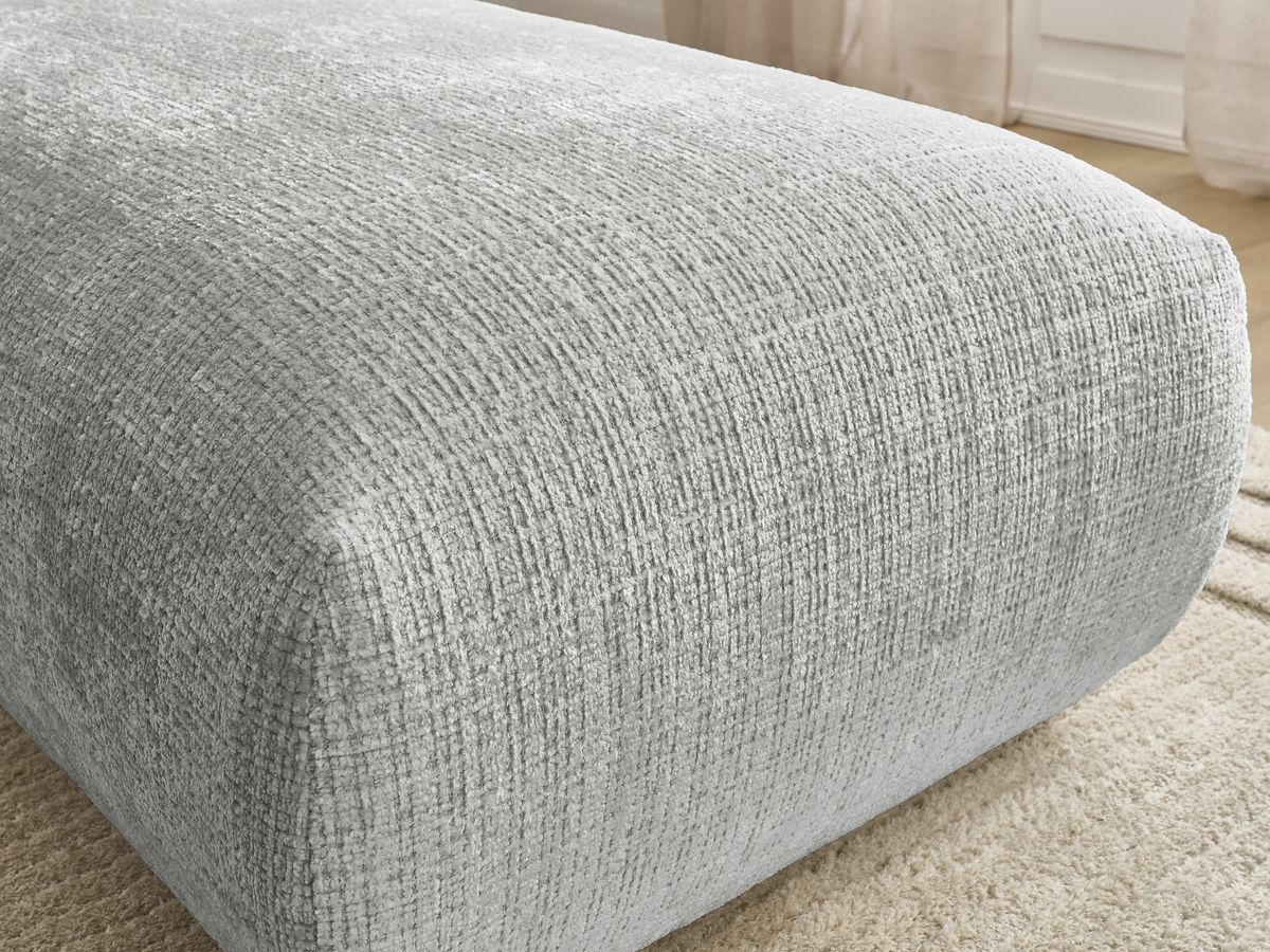 Bobochic Sirius Sofa 1-Sitzer Strukturstoff Hellgrau