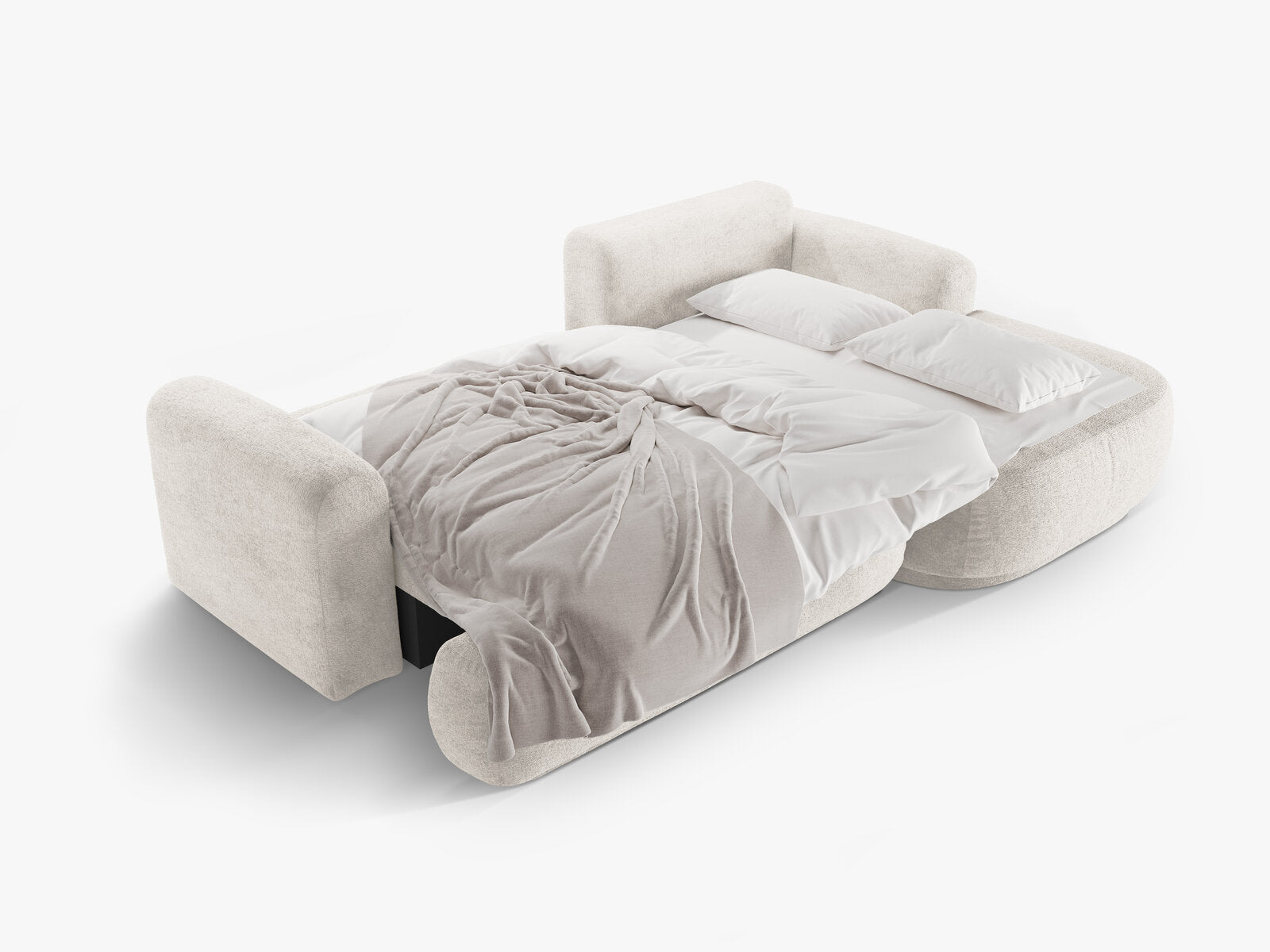 Micadoni Ella Ecksofa 5-Sitzer mit Schlaffunktion Rechts Strukturierter Stoff Sorella Beige