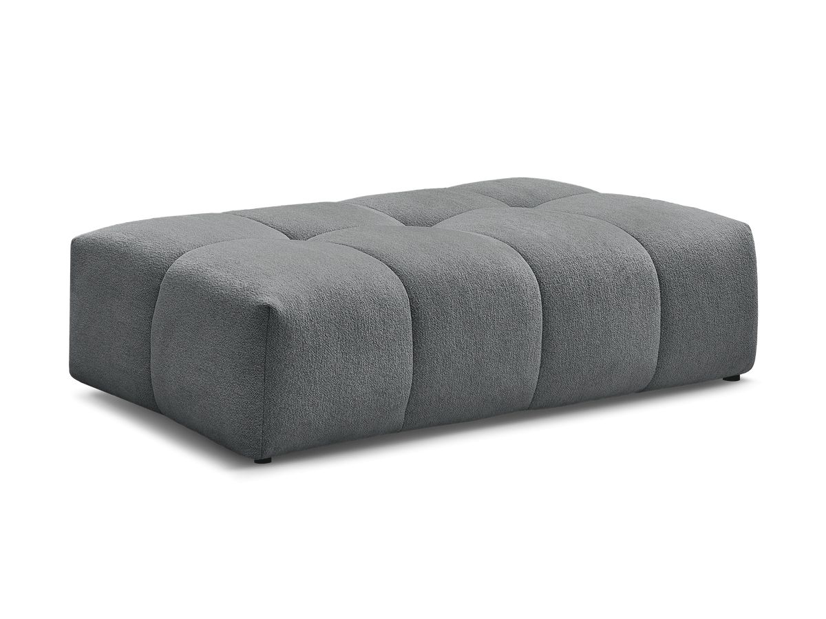 Bobochic Everest Pouf 140 × 70 cm Melange-Stoff Dunkelgrau
