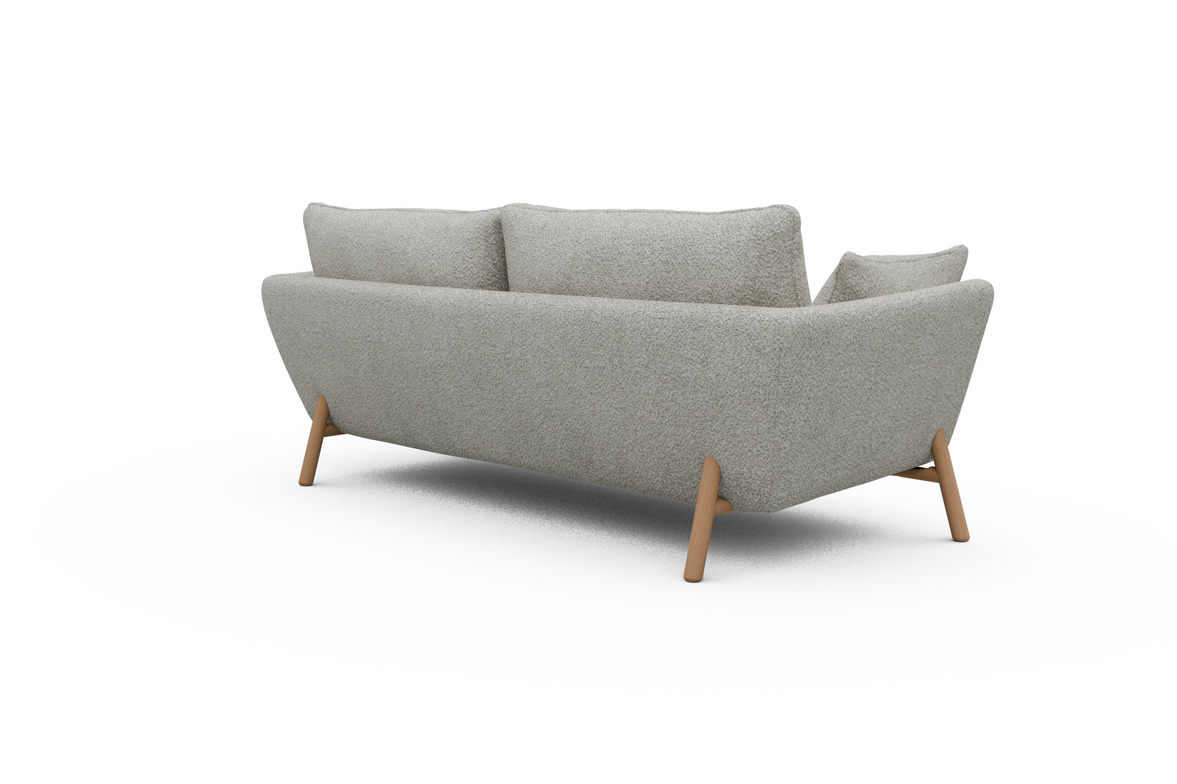 Sofa Emil 3-Sitzer Beinfarbe Eiche Natur Vanora-Warm-Sand