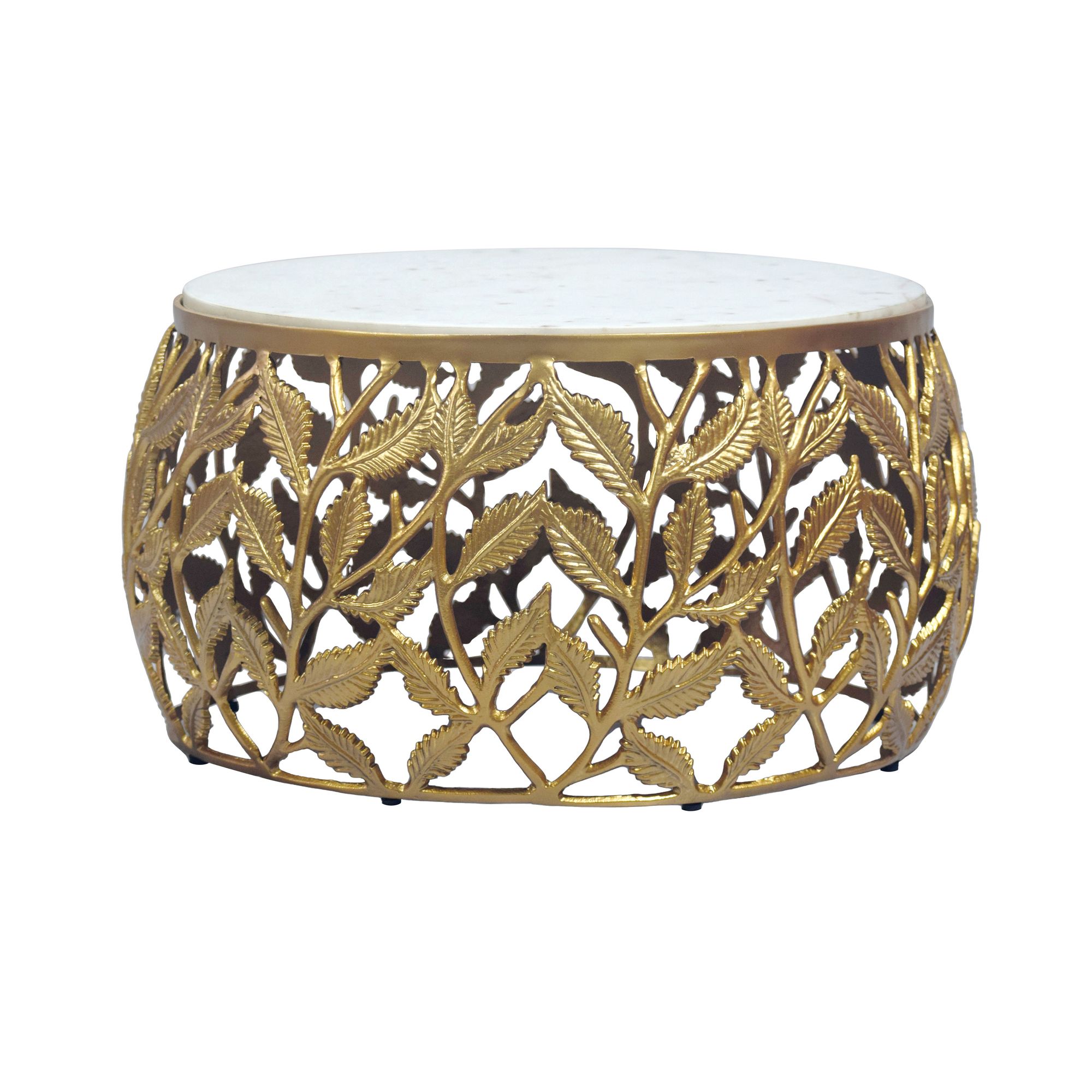 Couchtisch Sandane Marmor Gold Höhe 33 cm