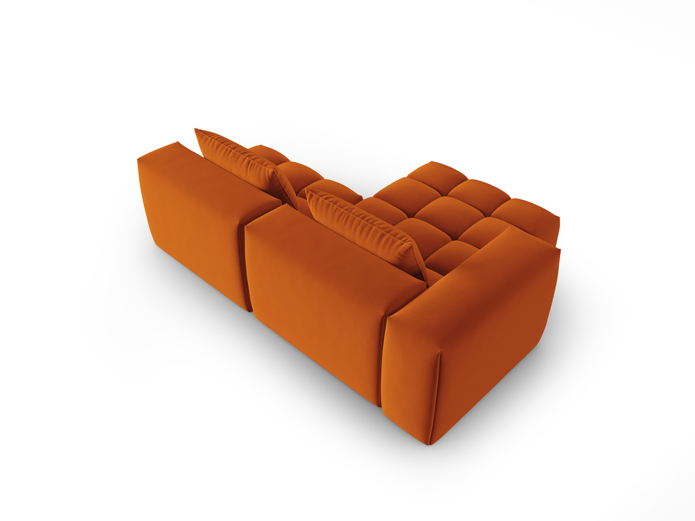 Cosmopolitan Design Ecksofa Verona 3-Sitzer offen Samt Casino Terrakotta Links