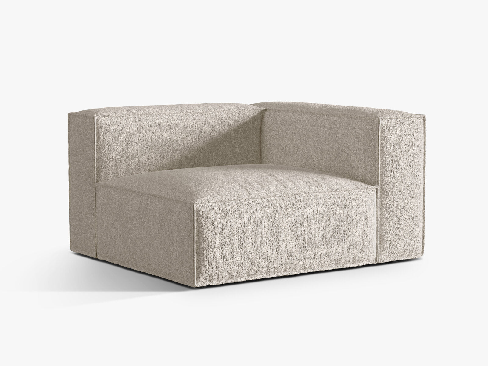Micadoni Eckmodul Nuria 2-Sitzer Rechts Boucle Beige