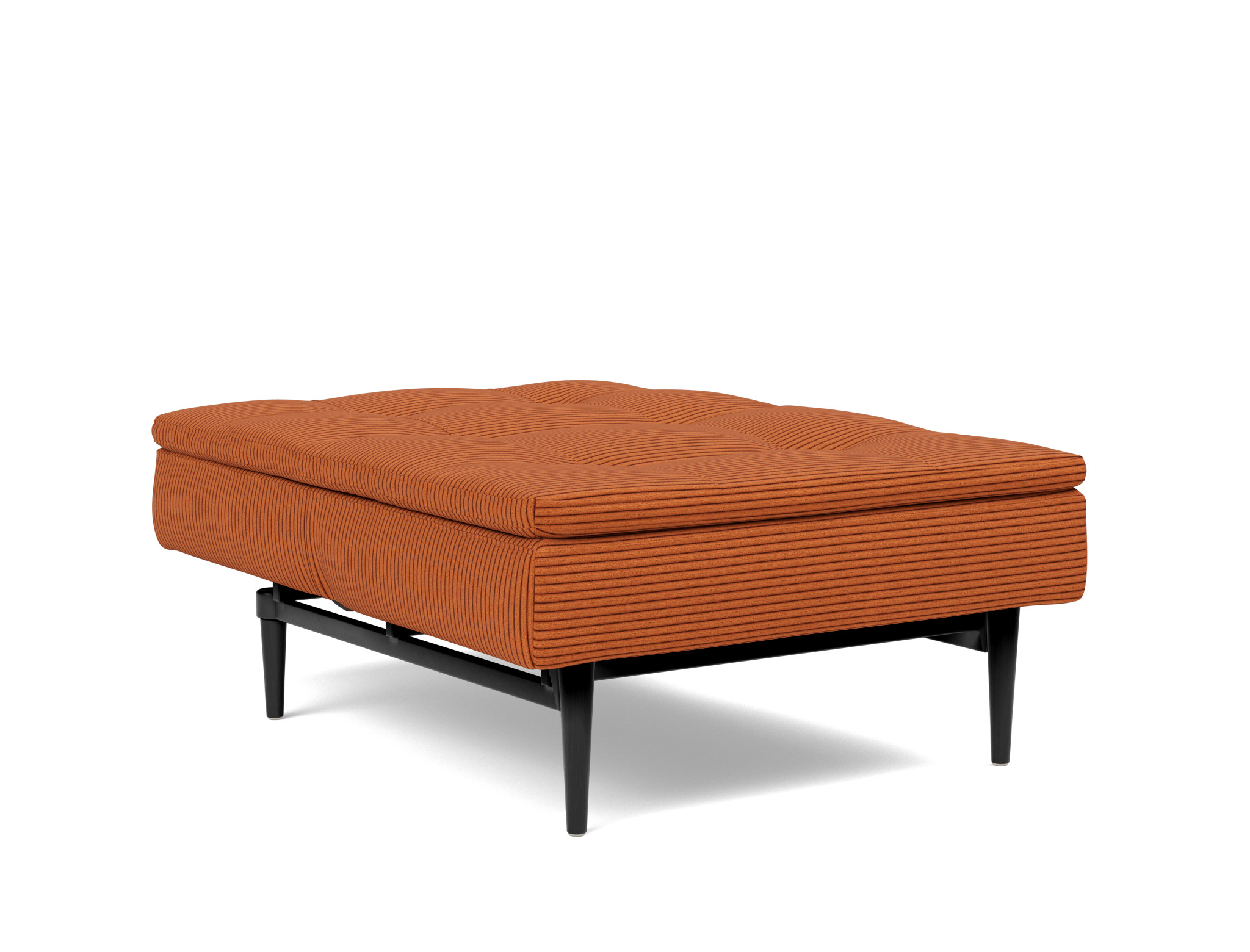 Sessel Dublexo Kord Corduroy 595-Burnt-Orange Beine Styletto Eiche schwarz
