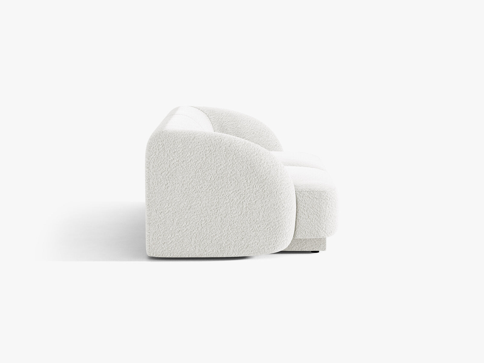 Micadoni Sofa Miley 2-Sitzer Boucle Baloo Weiß