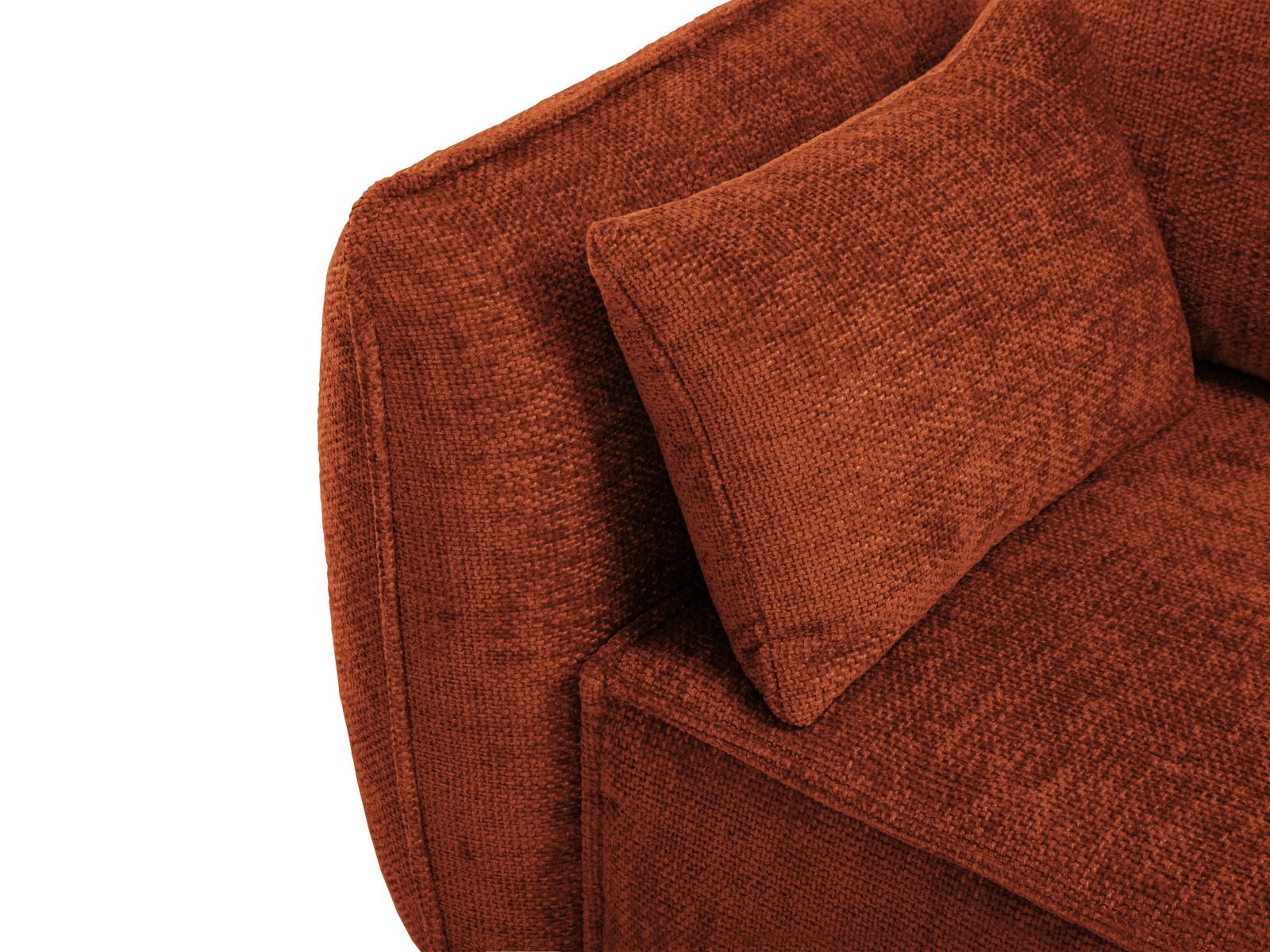 Micadoni Ecksofa Kaelle 4-Sitzer mit Schlaffunktion Rechts Chenille Terrakotta