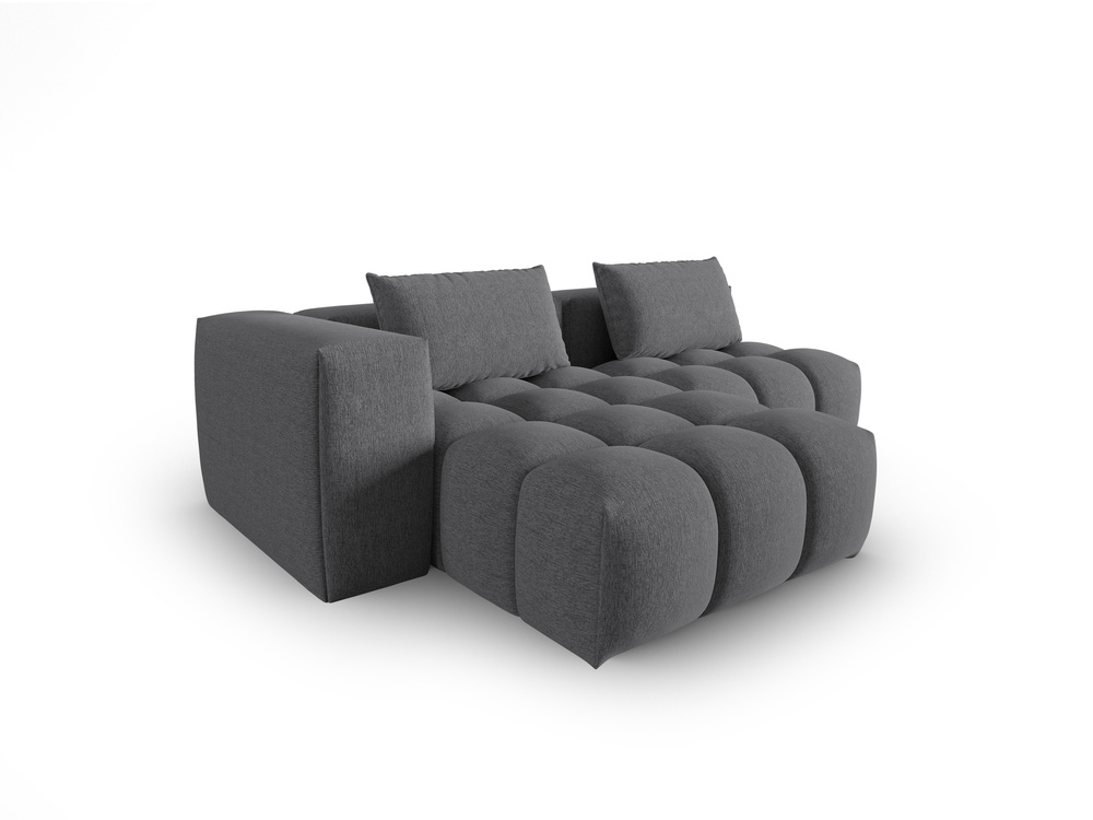 Cosmopolitan Design Ecksofa Verona 3-Sitzer offen Strukturierter Stoff Sorella Grau Links