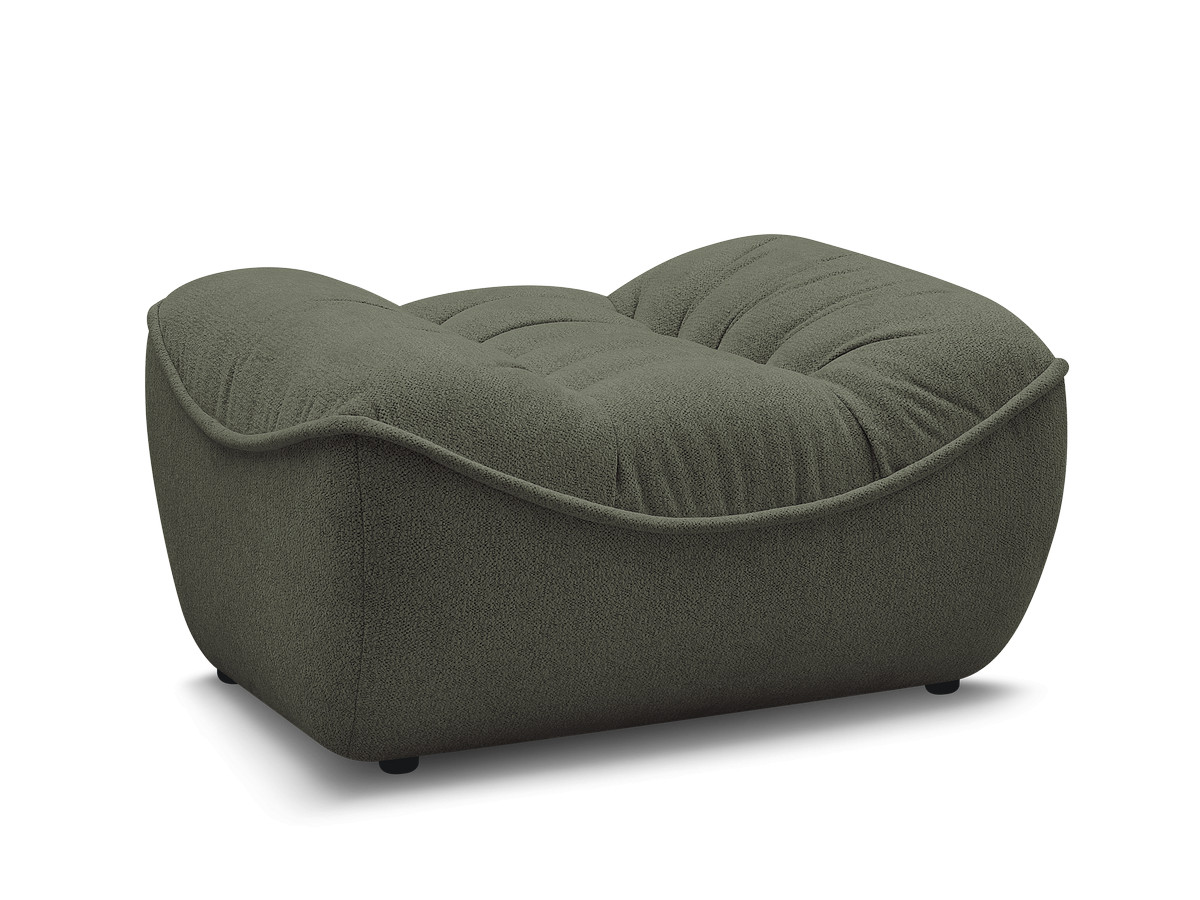 Bobochic Serena Pouf Melange-Stoff Grün
