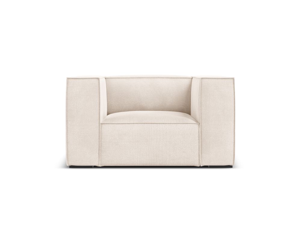 Cosmopolitan Design Sessel Turin Strukturierter Stoff Rosario Helles Beige