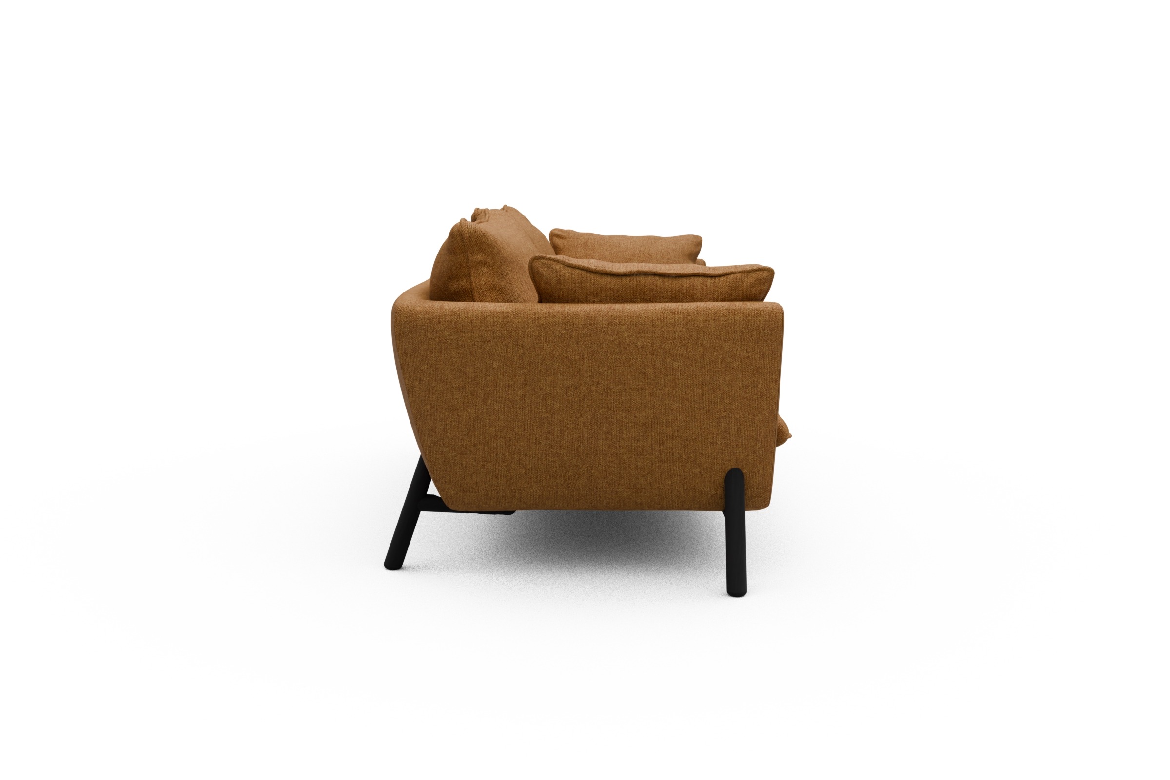 Sofa Emil PREMIUM 3-Sitzer Beinfarbe Eiche Schwarz Sama-Curcama