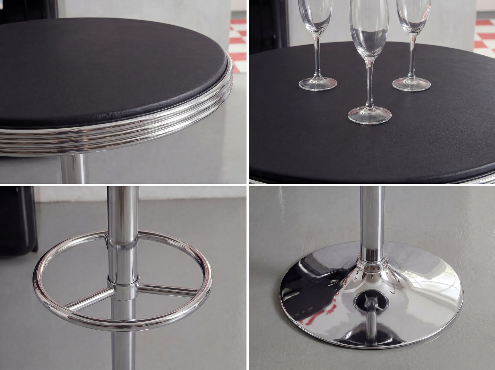 Bartisch Bjorko Aluminium Schwarz Ø 60 cm