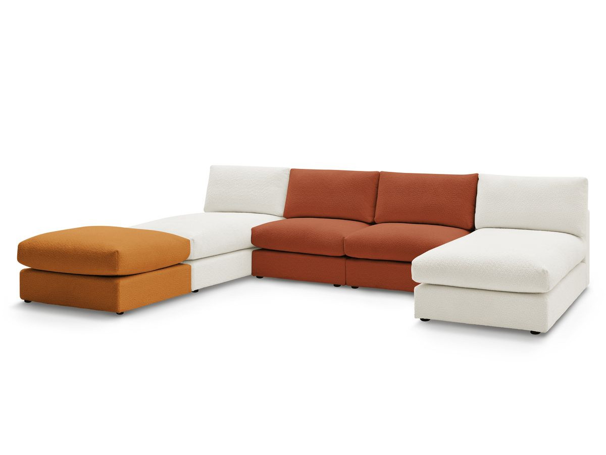 Bobochic Paris Wohnlandschaft Bouclé-Stoff Mehrfarbig