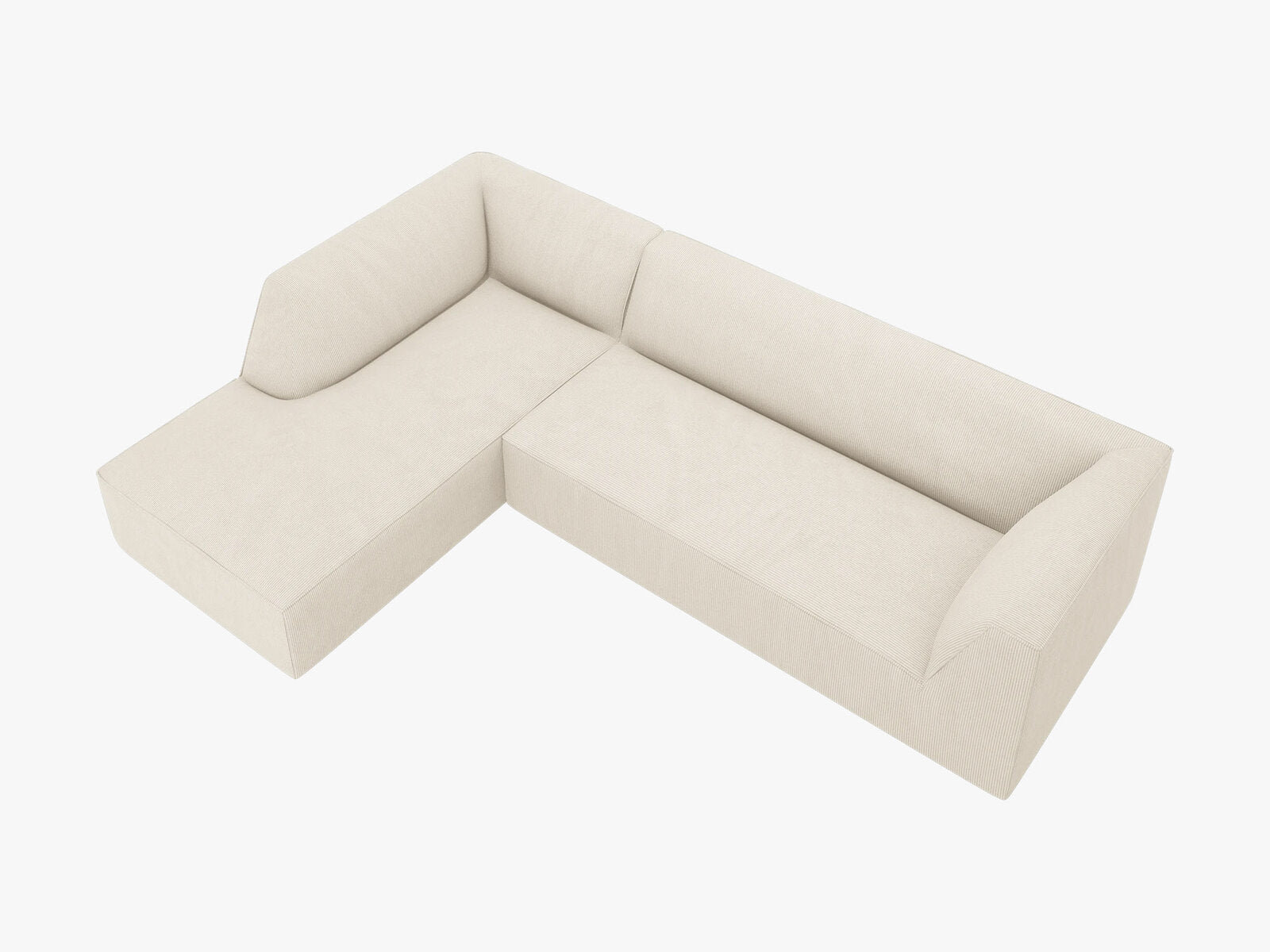 Micadoni 4-Sitzer Modular Sofa Ruby Links Kord Scala Helles Beige