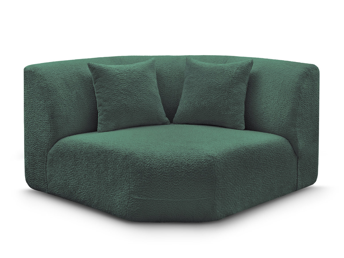 Bobochic Anda Sofa 2-Sitzer Chenille Dunkelgrün