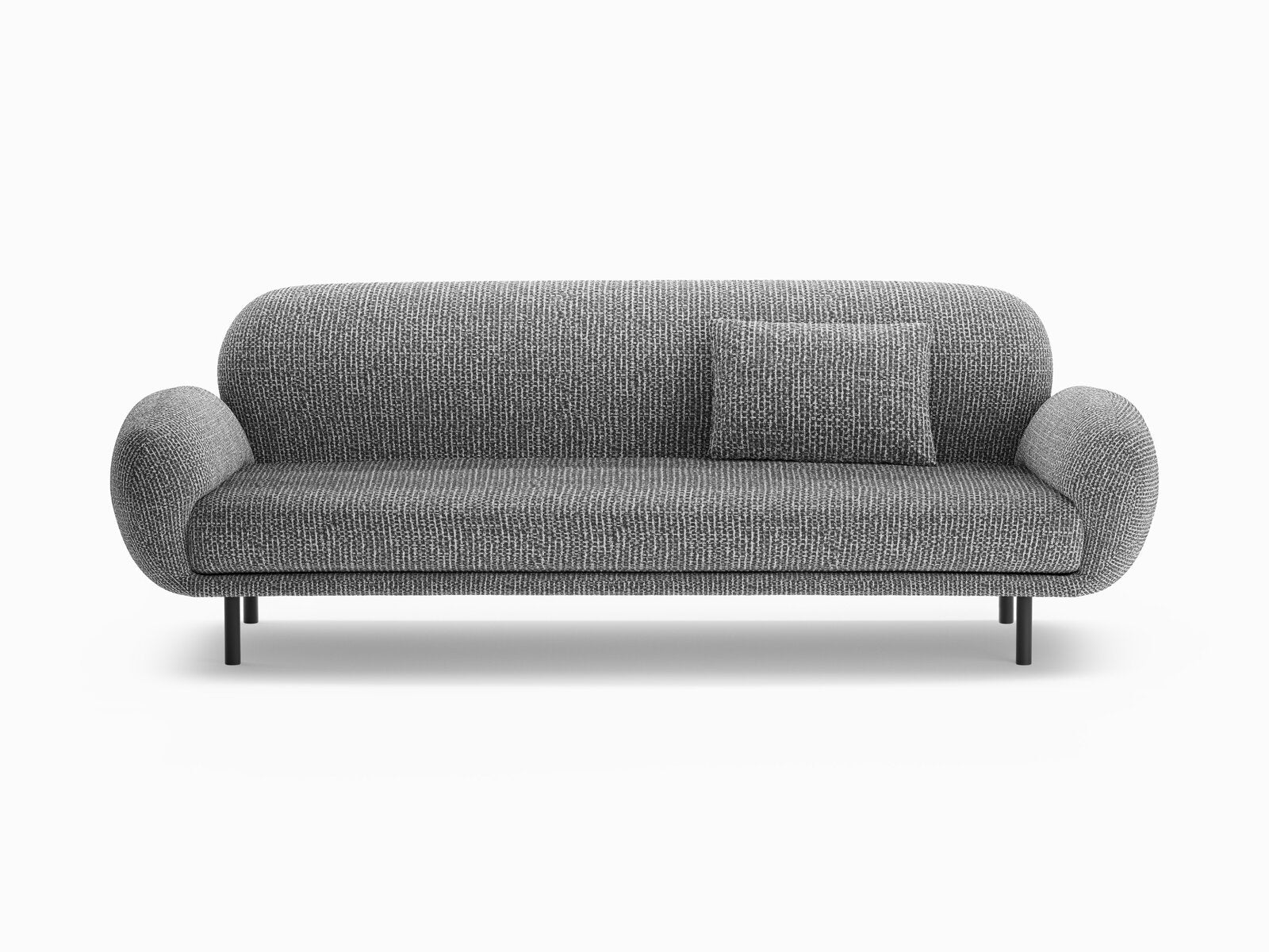 Micadoni Sofa Poppy 3-Sitzer Chenille Silencio Dunkelgrau