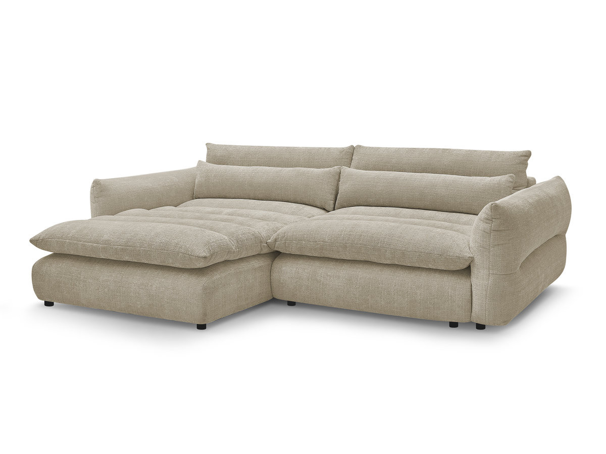 Bobochic Neil Ecksofa Strukturstoff Beige Ecke links