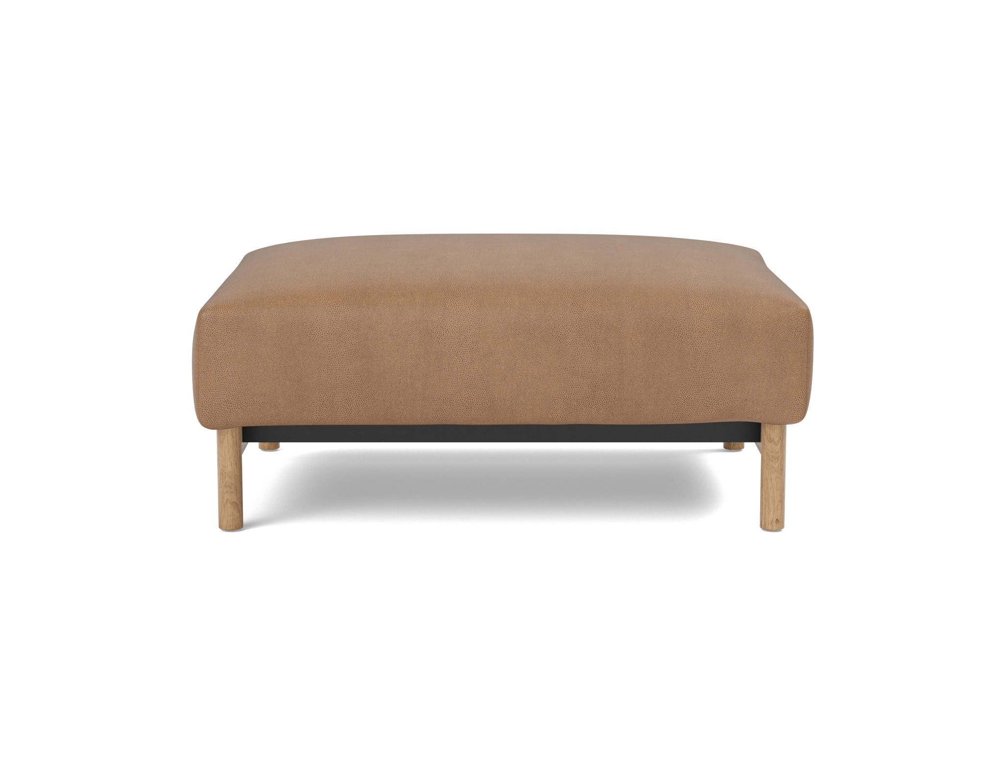 Hocker Malloy Lederoptik Faunal 551-Brown Beine Eiche