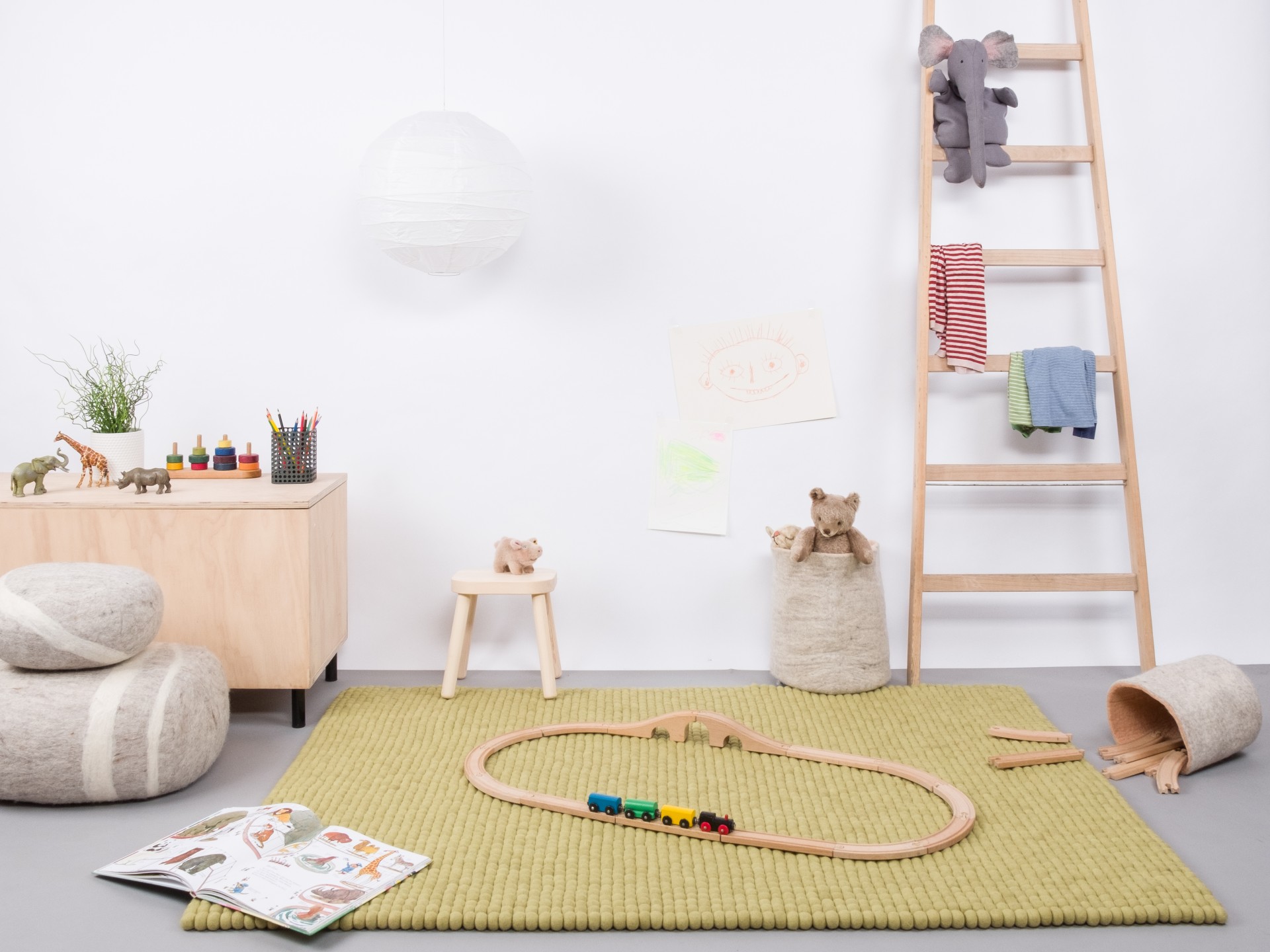 myfelt Pitt Filzkugelteppich - 90x130 cm