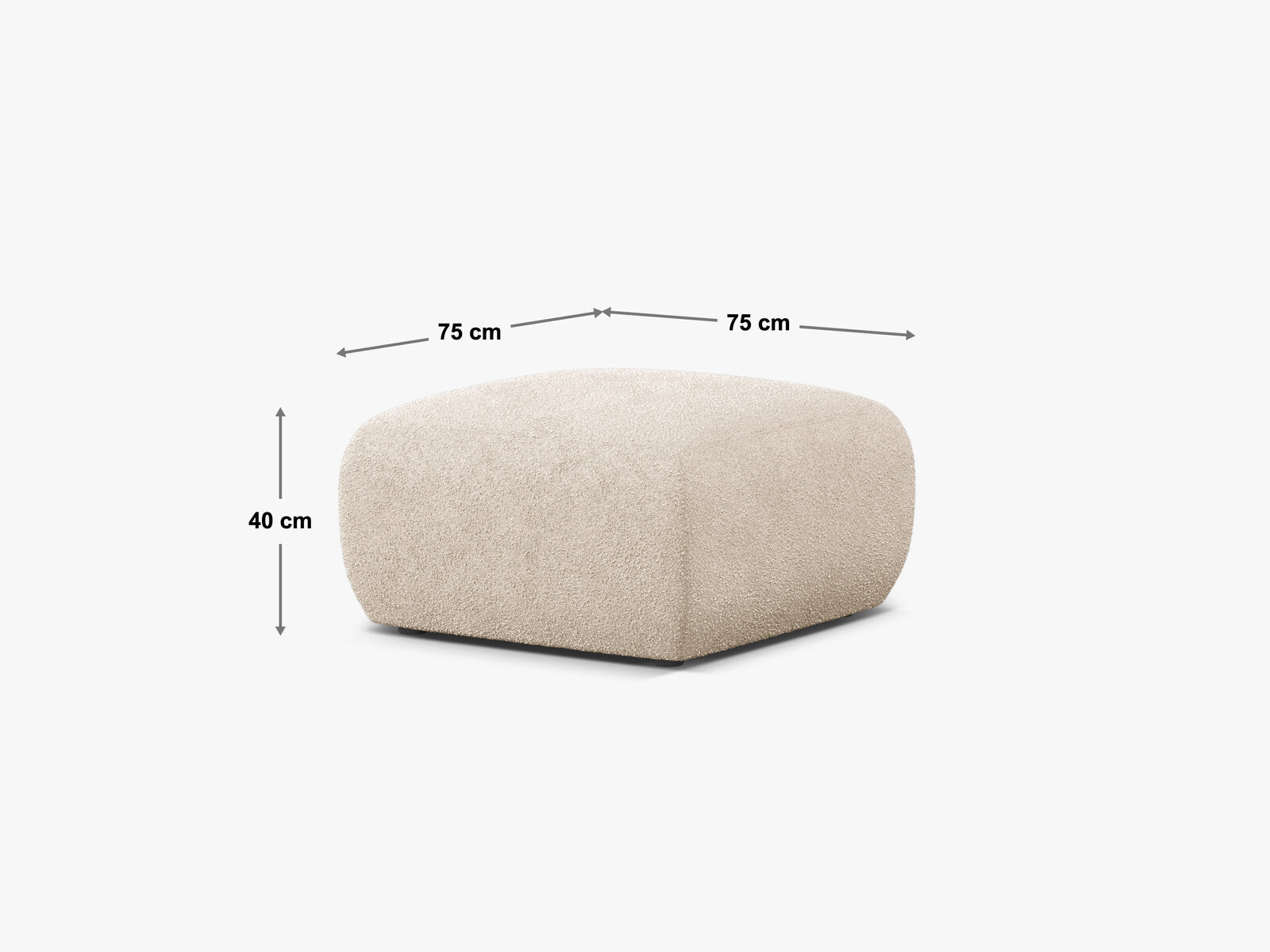 Micadoni Hocker Molino Medium Boucle Baloo Beige