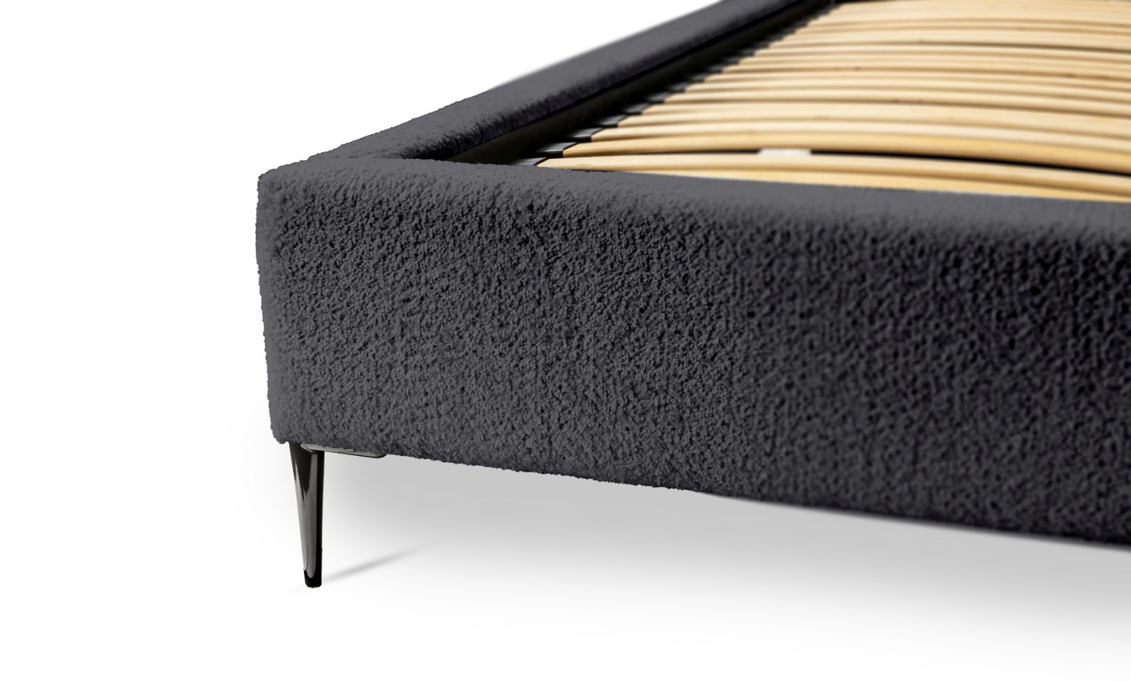 Polsterbett Tano Boucle 180x200 mit Holzrahmen Euphoria 21 Black