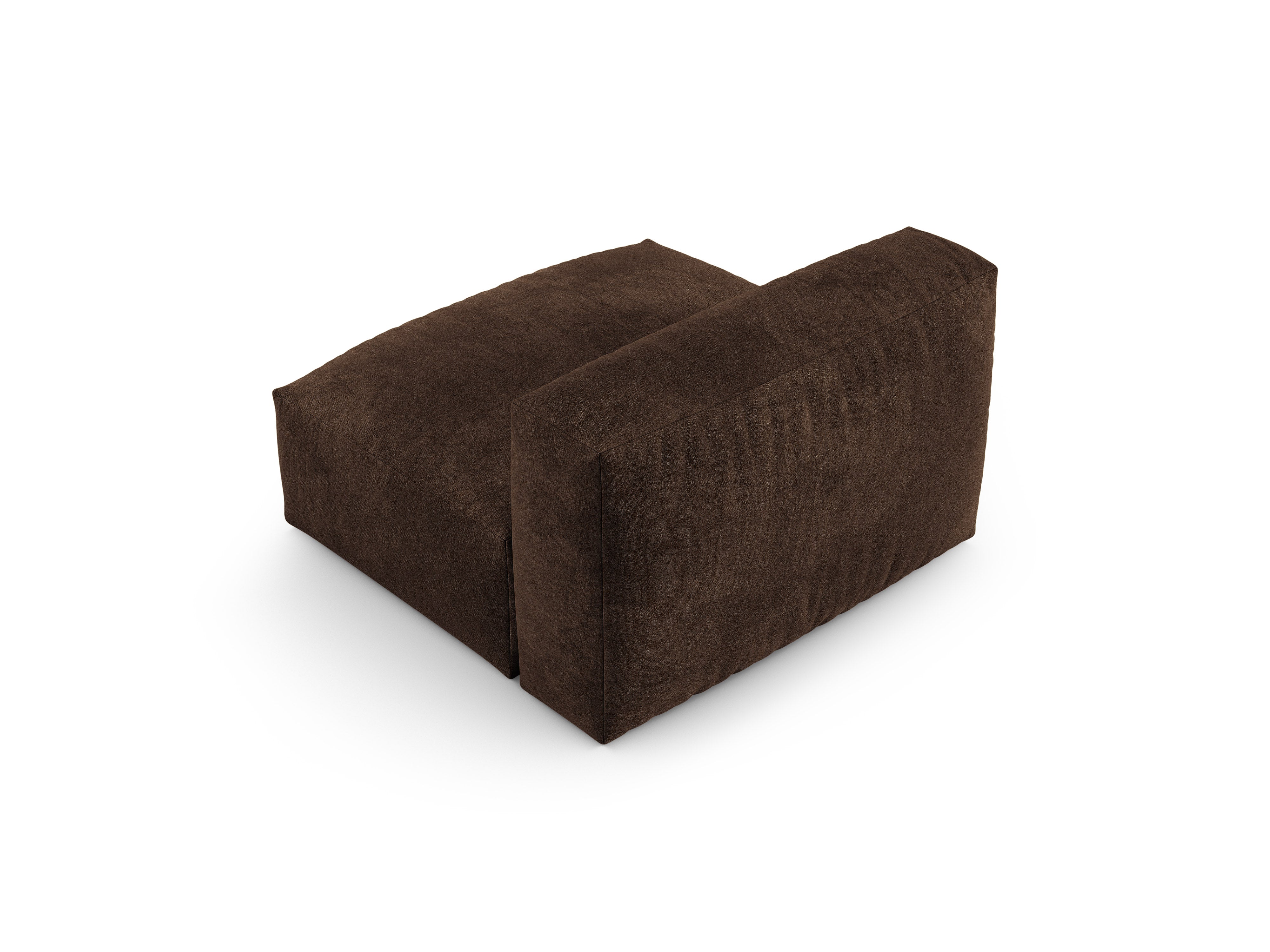 Micadoni Mittelmodul Martina 1-Sitzer 90cm Sitztiefe Samt Vogue Schokolade