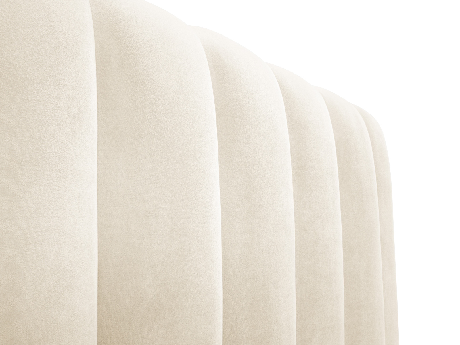 Cosmopolitan Design Stauraumbett mit Kopfteil Palma 200x200 Samt Bluvel Helles Beige