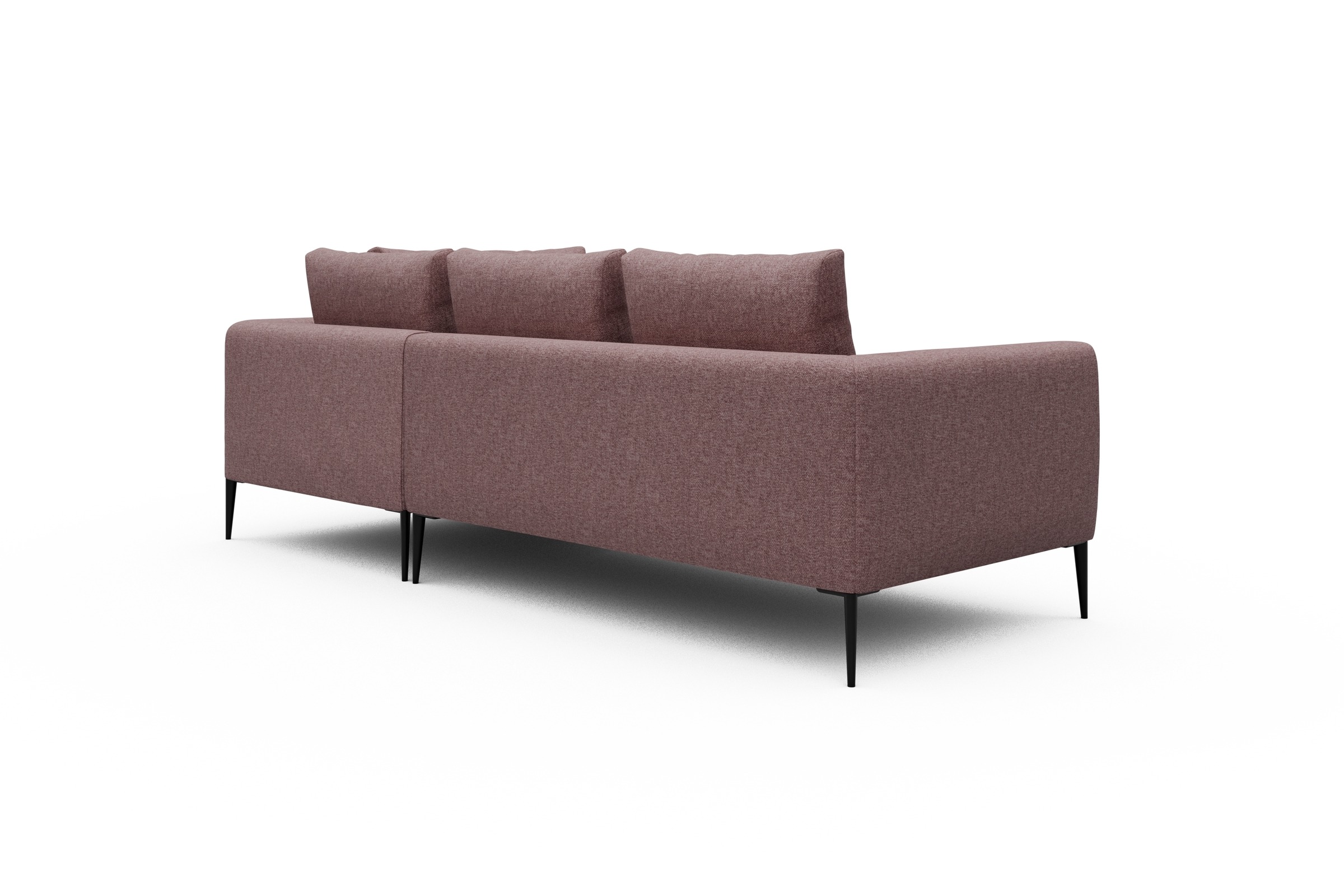 Ecksofa Paul Relax-Ecke rechts mit 2-Sitzer Sama-Flamingo