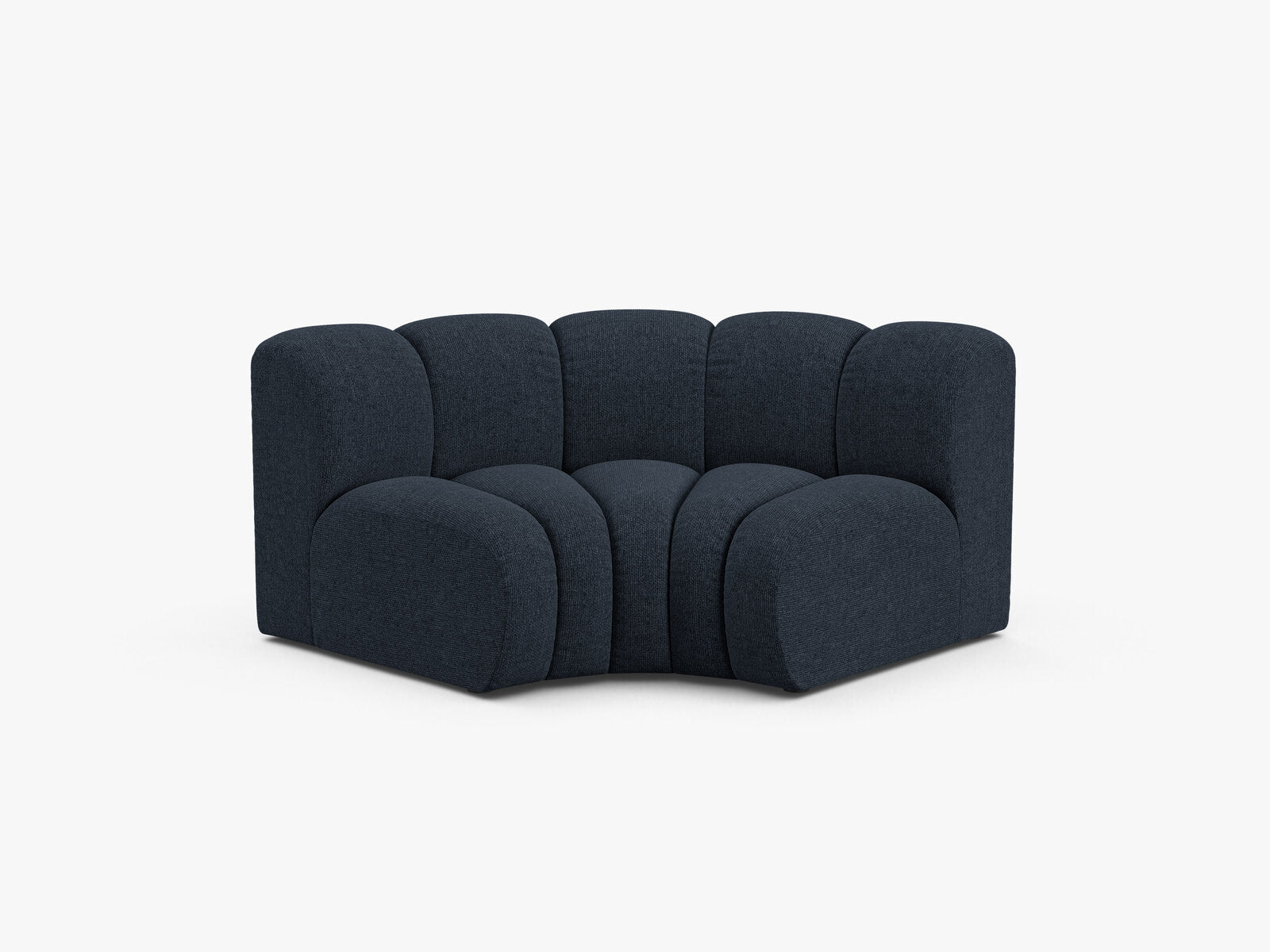 Micadoni rundes Eckmodul Lupine Chenille Eden Marineblau