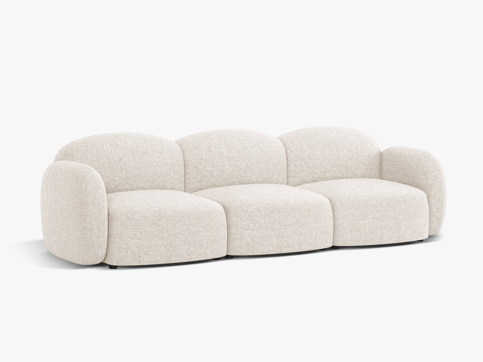 Micadoni Sofa Blair 3-Sitzer Chenille Eden Helles Beige