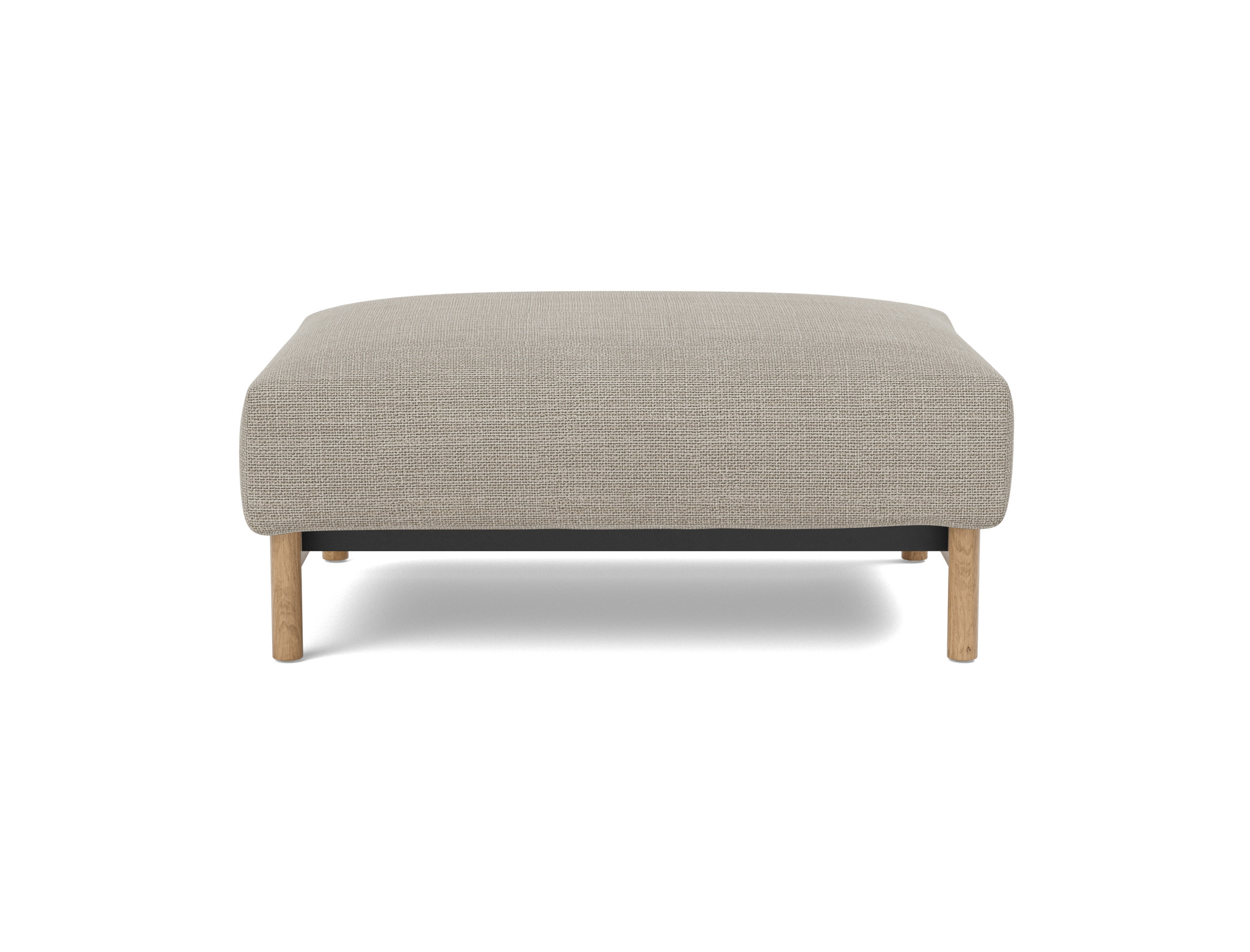 Hocker Malloy Strukturierter Stoff Kenya 579-Gravel Beine Eiche