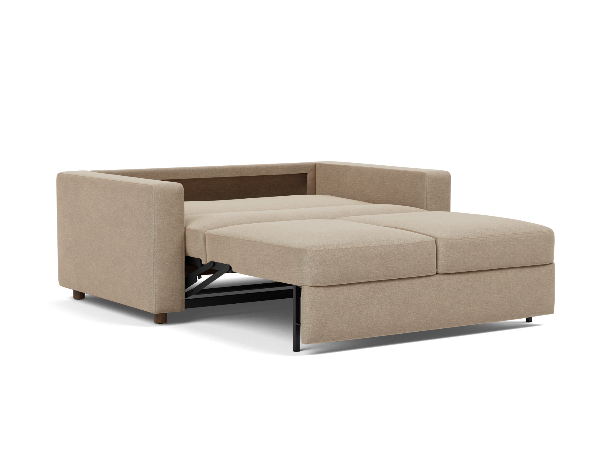 Schlafsofa Neah mit Standard-Armlehnen 140 Flachgewebe Phobos 587-Mocha