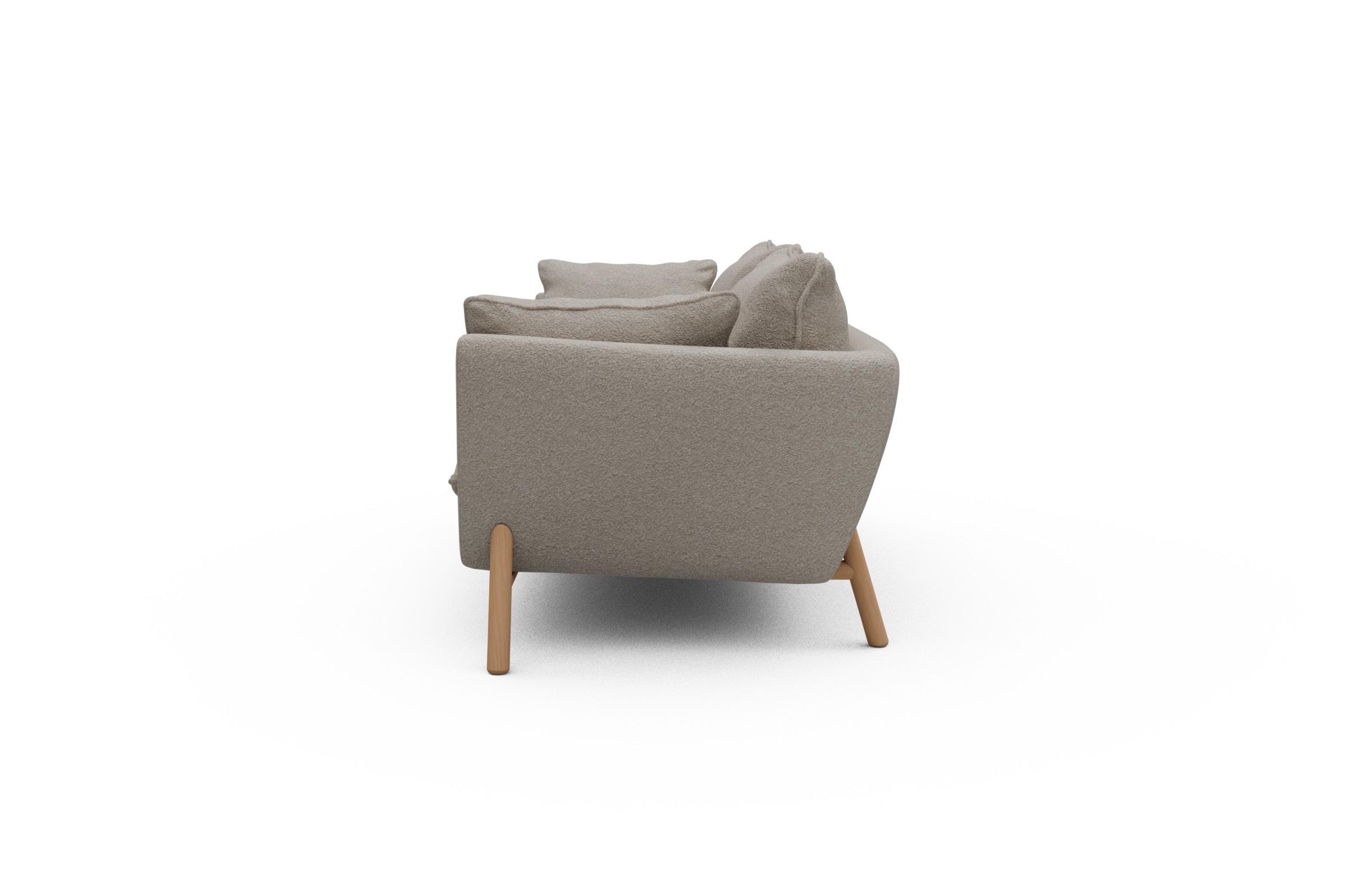 Sofa Emil PREMIUM 2-Sitzer Beinfarbe Eiche Natur Aivi-Lace-Beige