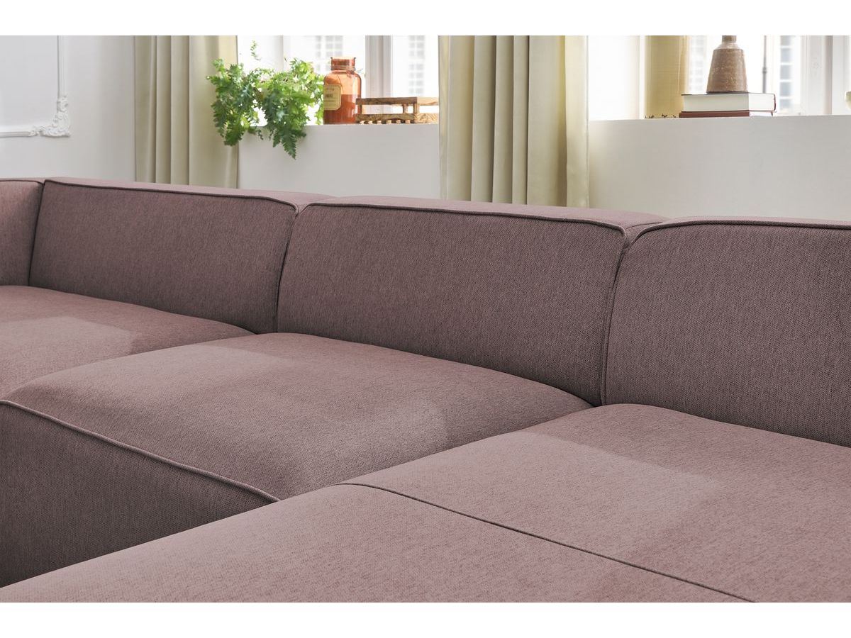 Bobochic Megeve Wohnlandschaft Melange-Stoff Rosa Ecke rechts