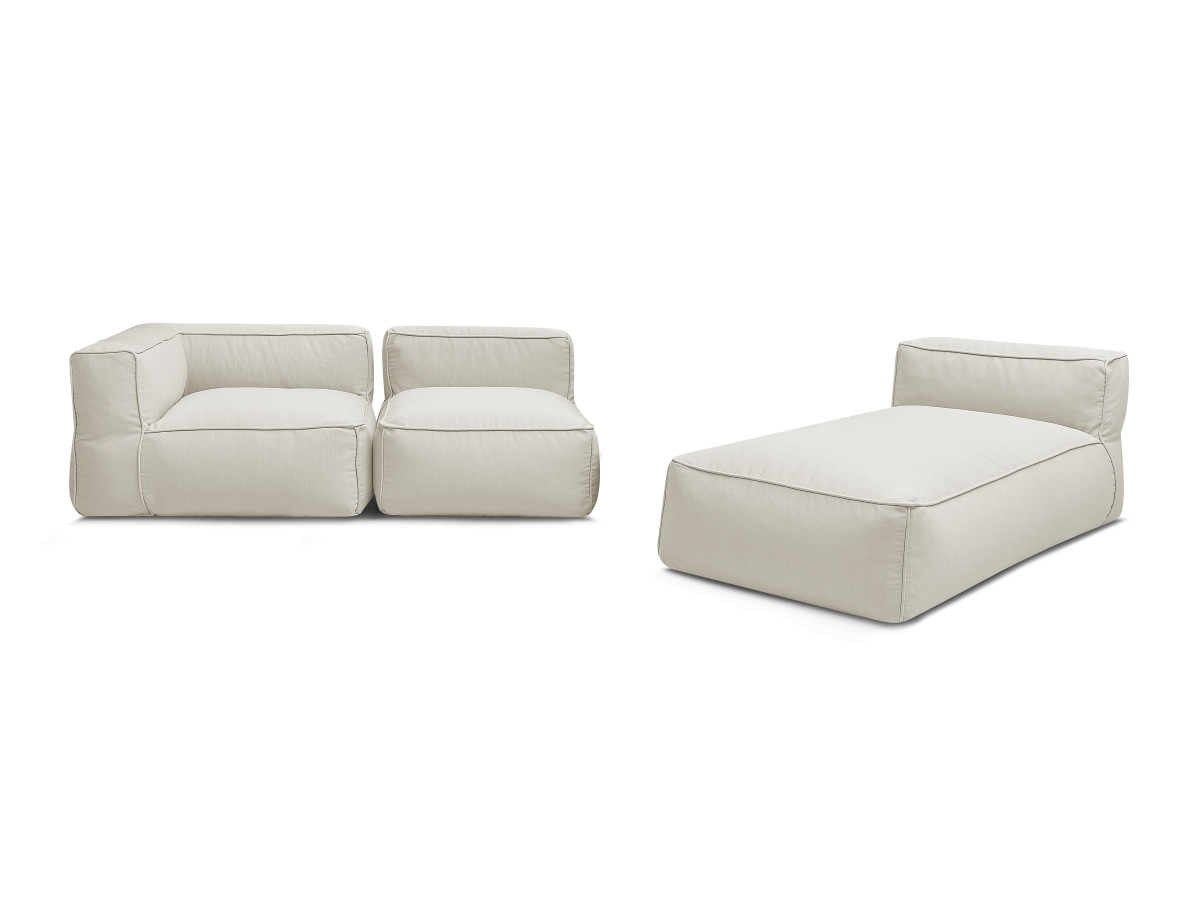 Bobochic Giulia Gartensofa 3-Sitzer 240 × 170 cm Stoff Beige