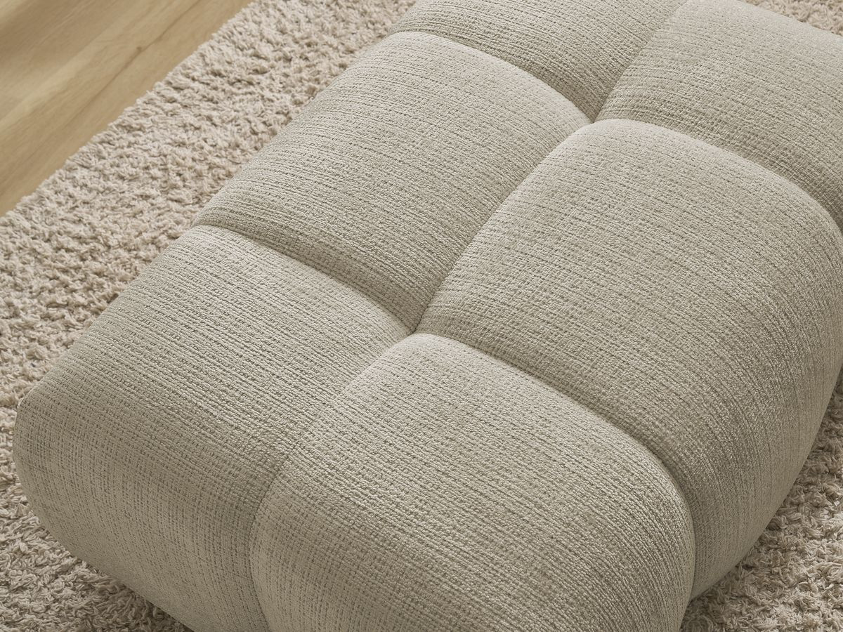 Bobochic Ivane Pouf Strukturstoff Beige