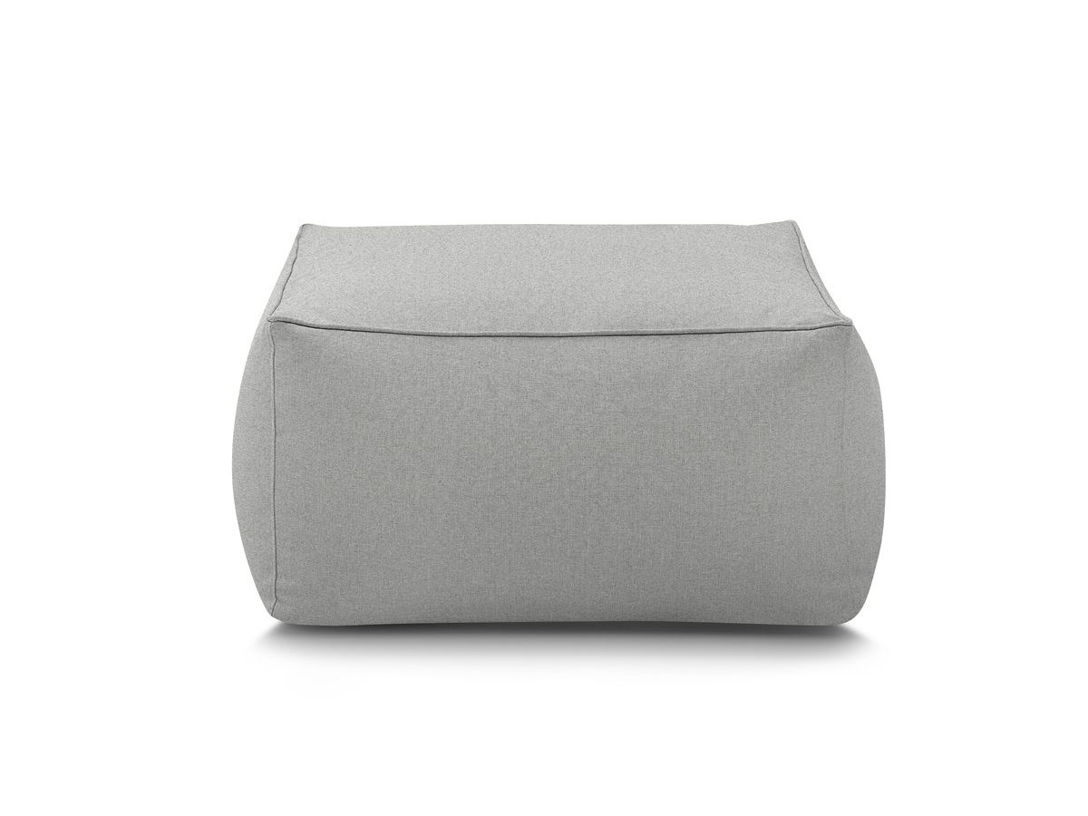 Bobochic Riviera Pouf 80 × 80 cm Stoff Hellgrau