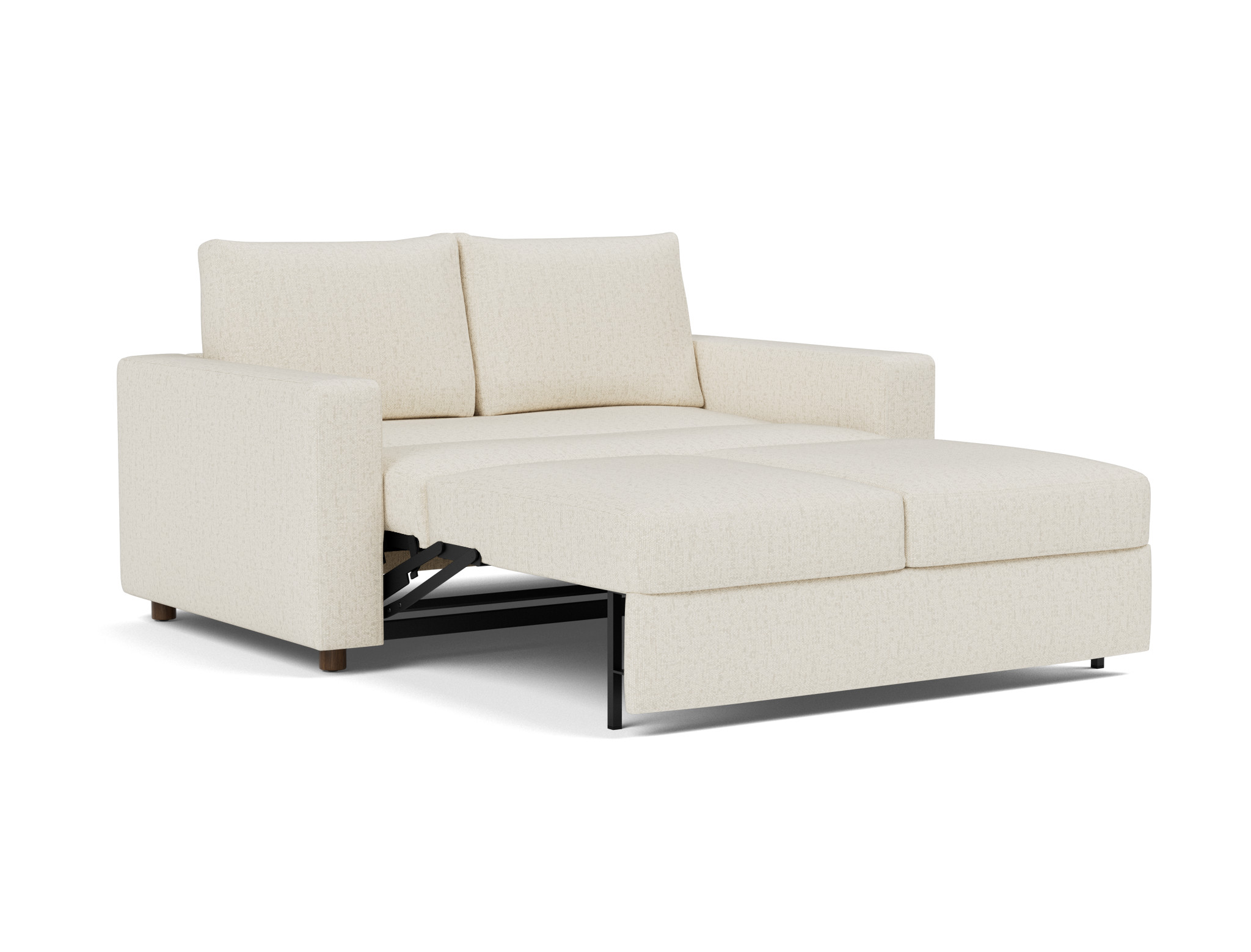 Schlafsofa Neah mit Standard-Armlehnen 140 Boucle Skandi 531-Off-White