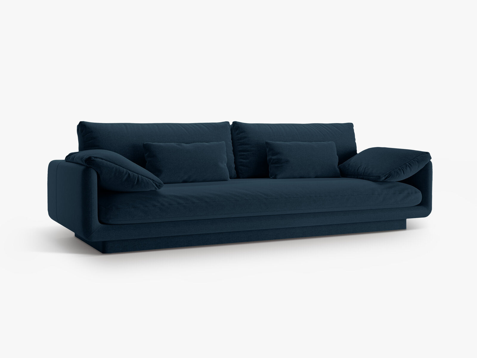 Micadoni Sofa Torino 4-Sitzer Strukturierter Stoff Marineblau