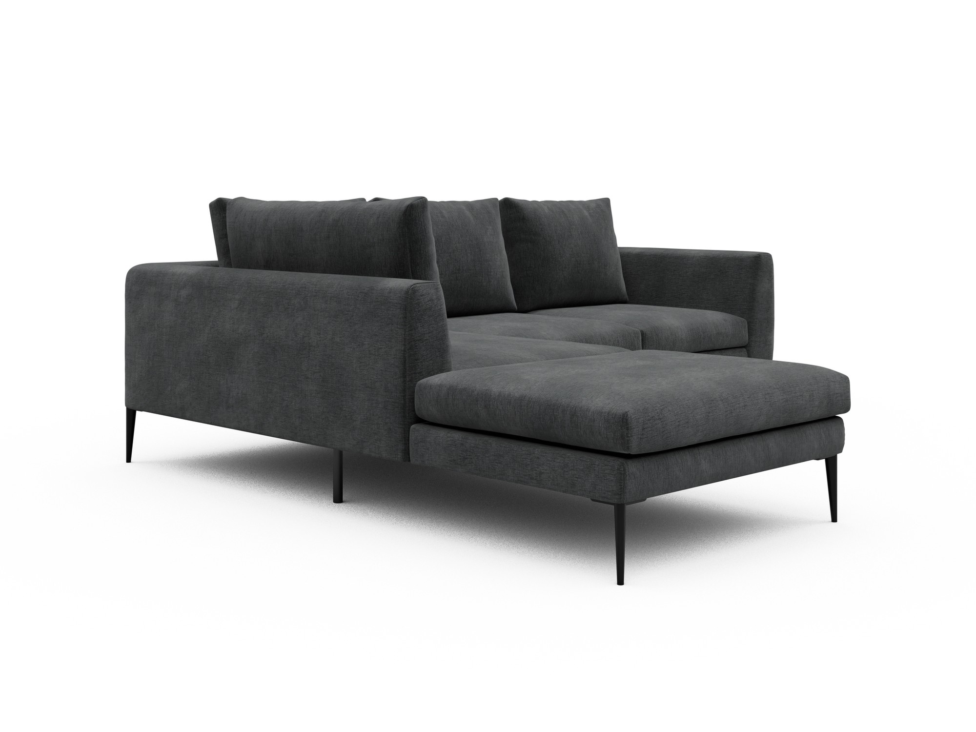 Skandi Home Ecksofa Paul Relax-Ecke links mit 2-Sitzer Smooth-Deep-Warm-Grey moebelfaktor