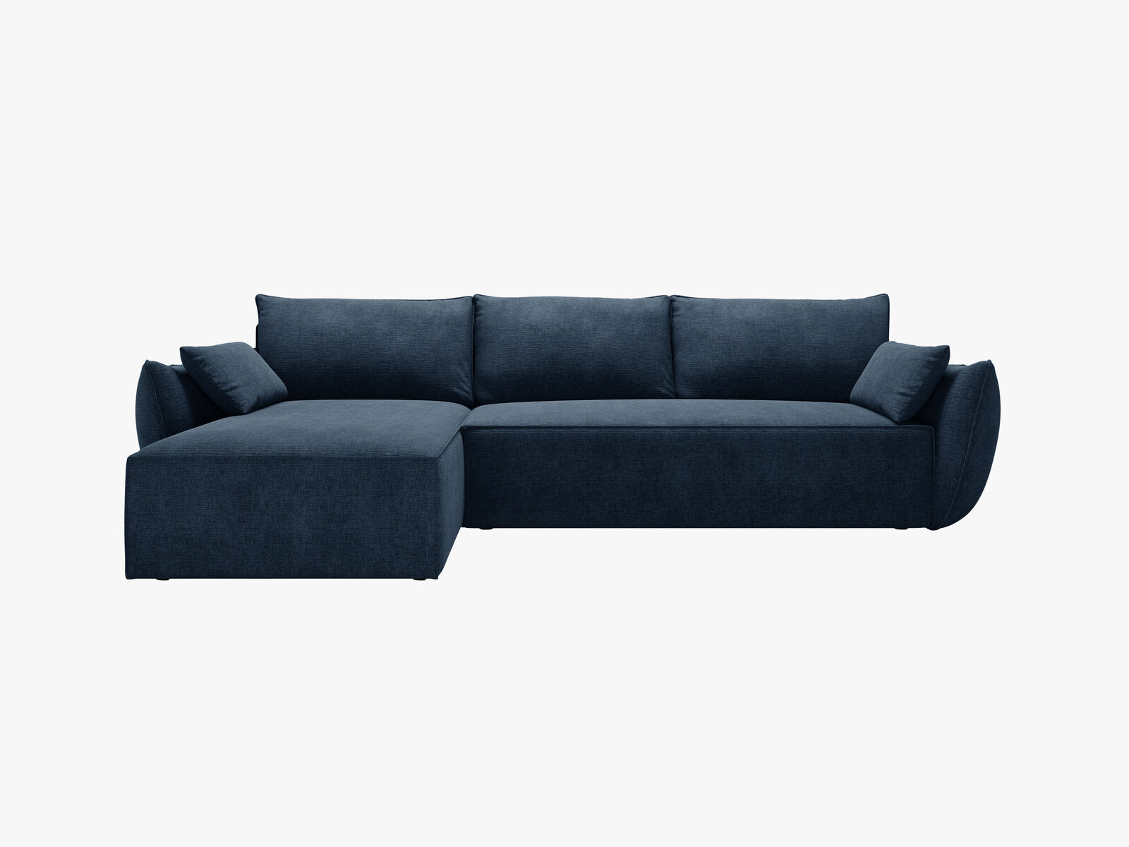 Micadoni Kaelle Ecksofa 4-Sitzer mit Schlaffunktion Links Chenille Over The Horizon Königsblau