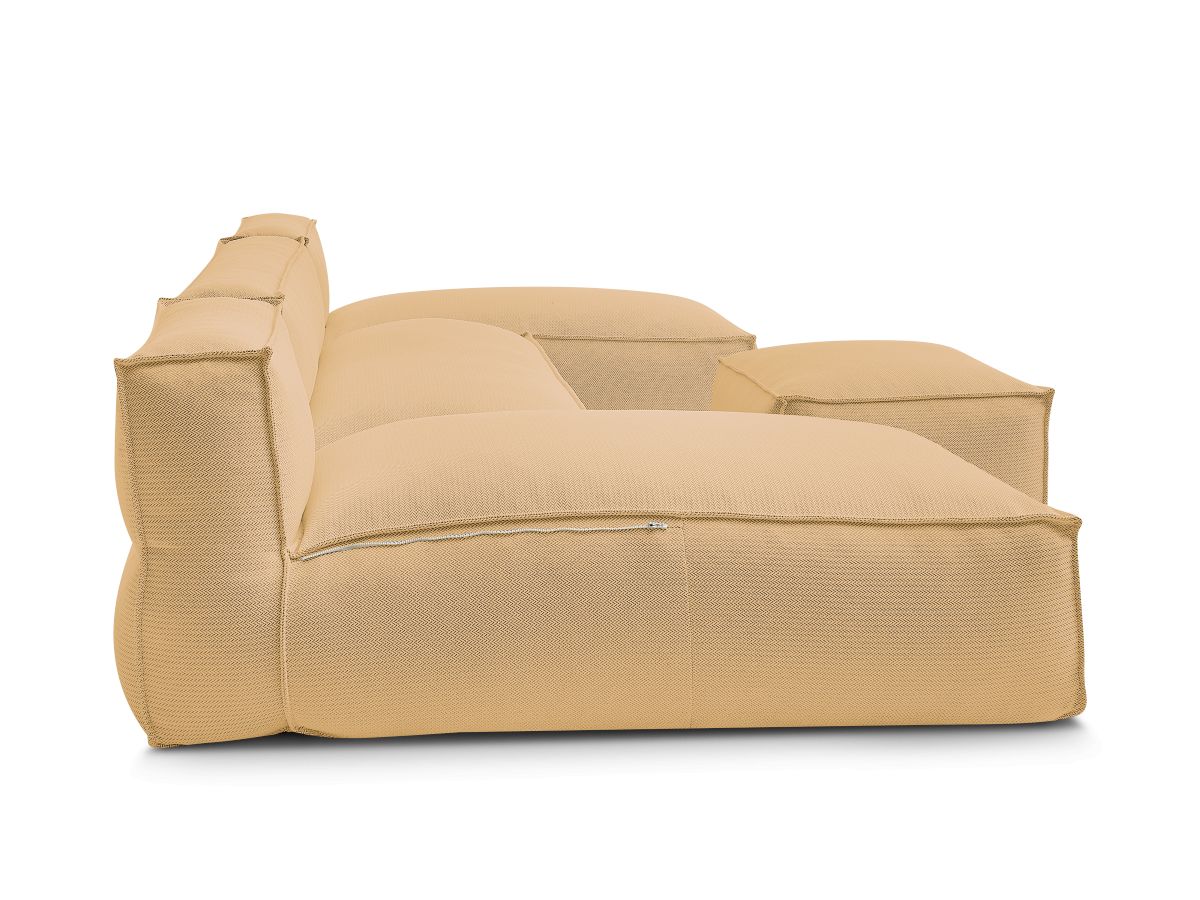 Bobochic Biarritz Gartensofa 4-Sitzer mit Pouf 332 × 168 cm Melange-Stoff Orange