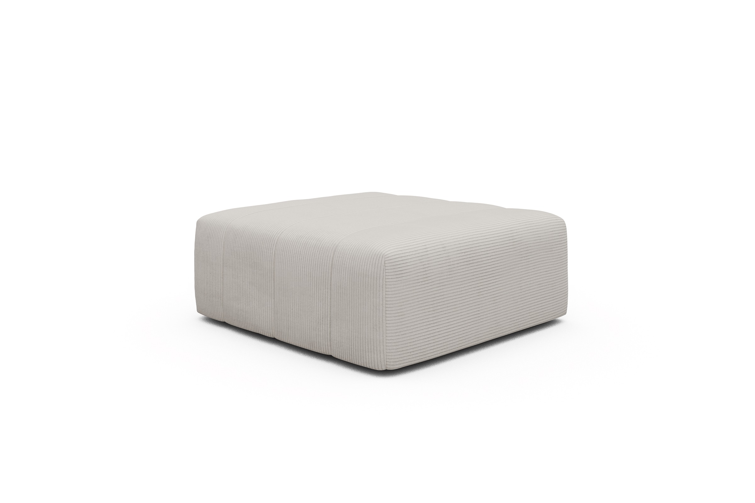 Sitzhocker Hugo Ottomane Corduroy-Ivory