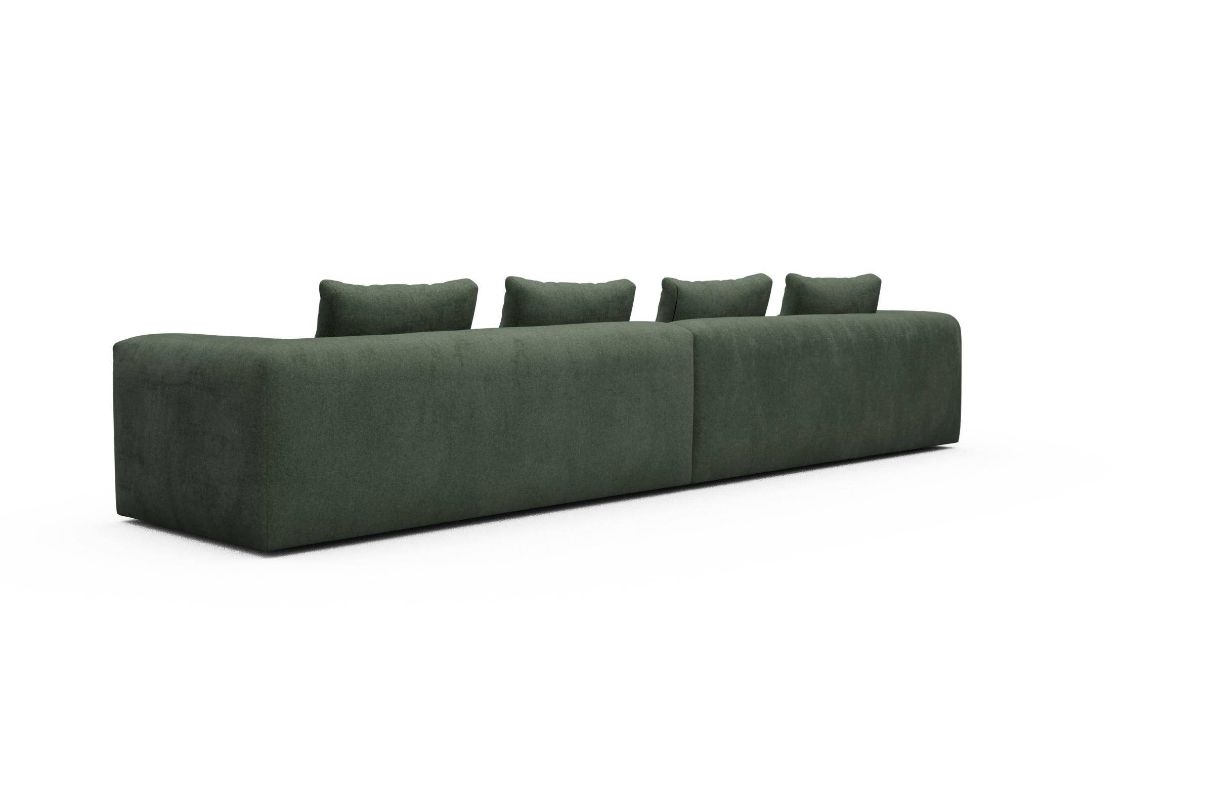 Sofa Modulares XXL Sofa Fred 5-Sitzer Casone-Forest-Green