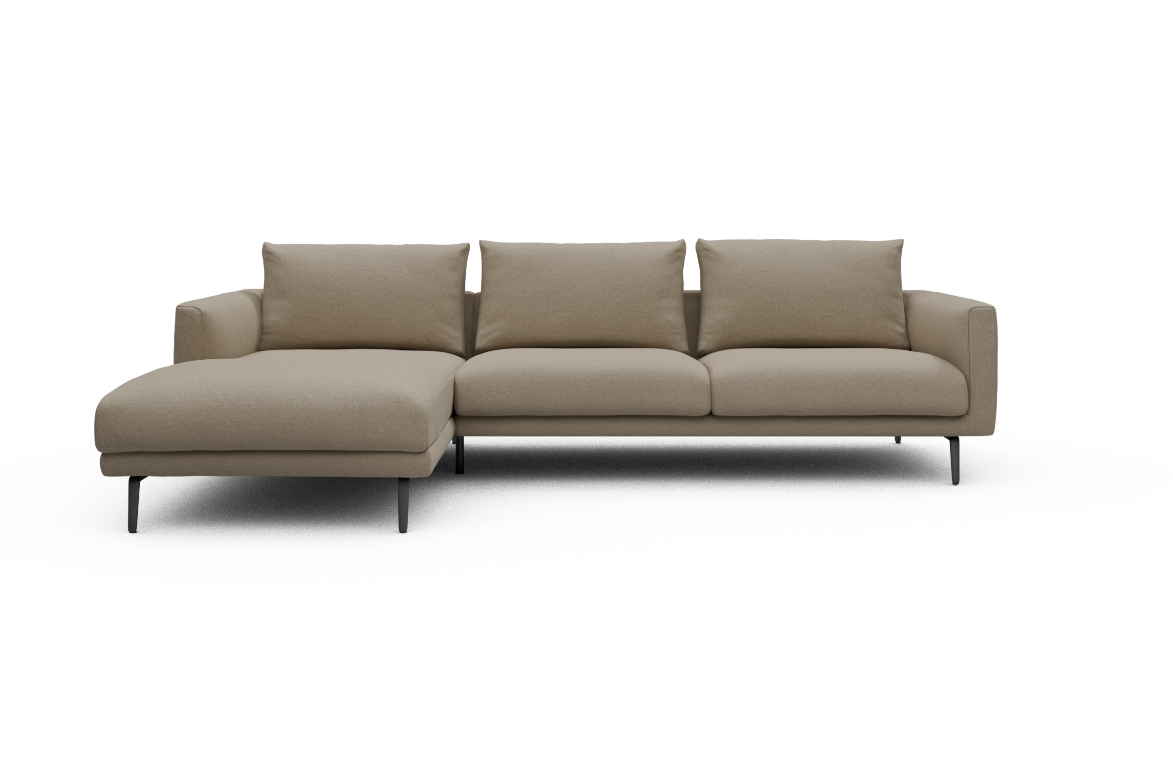 Skandi Home Ecksofa Karl Chaiselongue links mit 2,5-Sitzer Satya-Natural moebelfaktor