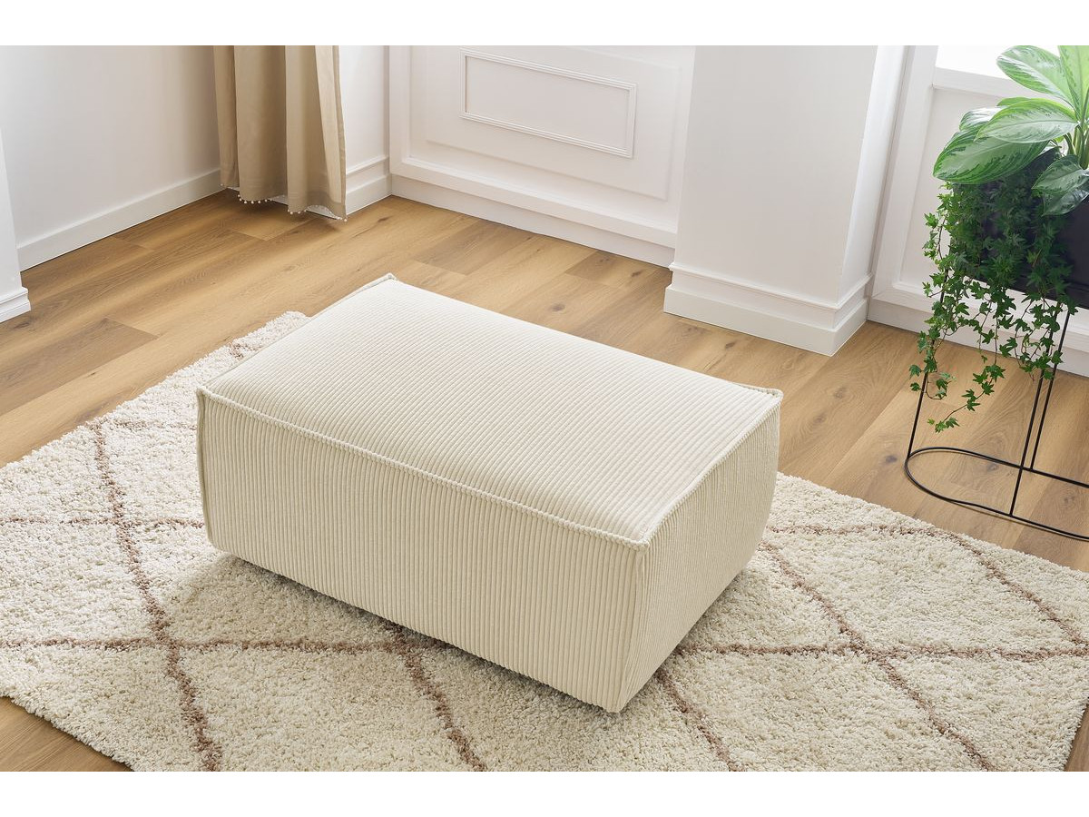 Bobochic Nihad Pouf Cordsamt Beige