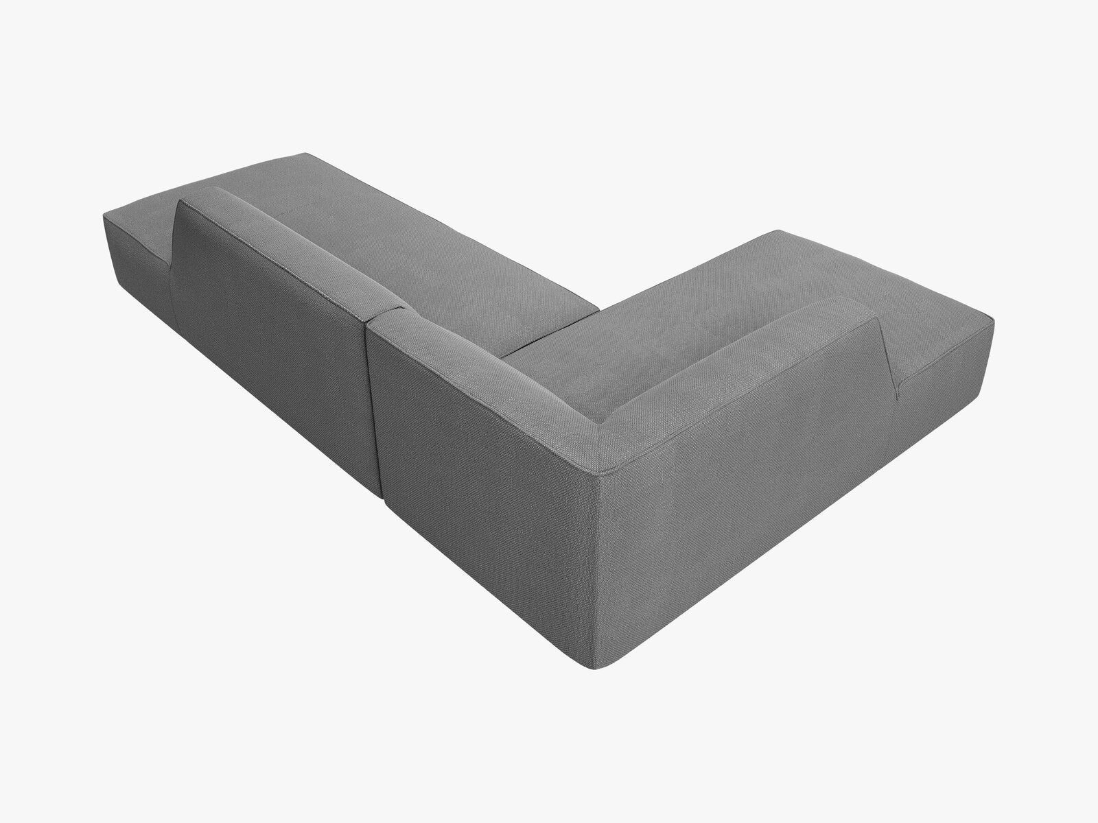 Micadoni Ecksofa Ruby 4-Sitzer Links Strukturierter Stoff Ottawa Grau