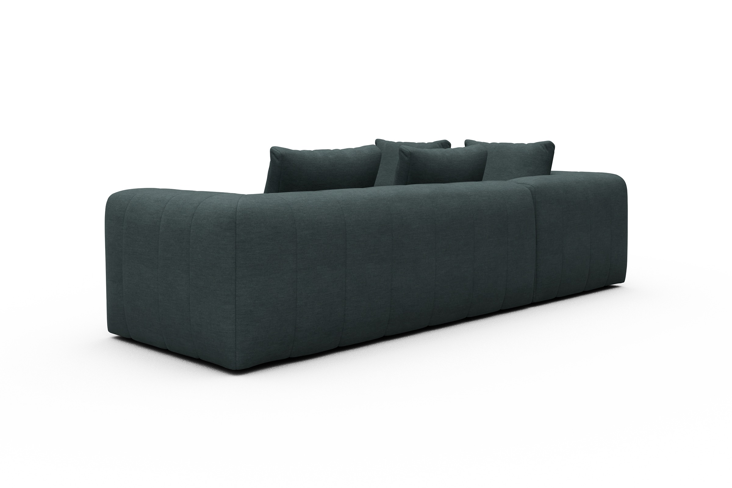 Ecksofa Hugo 2x 2,5-Sitzer Armlehne rechts Vivus-Blue
