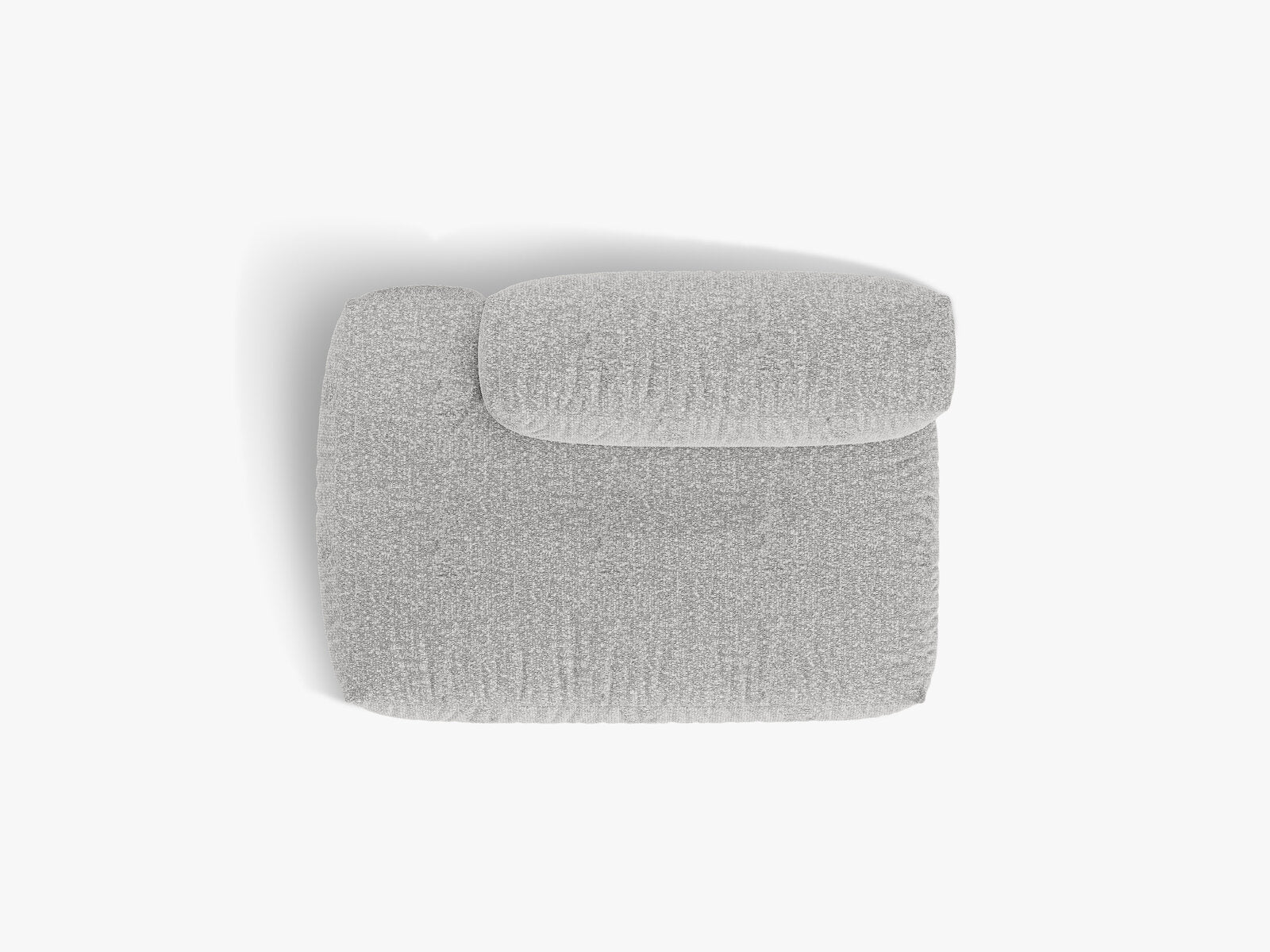 Micadoni Ecksofa-Modul Martina 1-Sitzer Links Boucle Monet Silber
